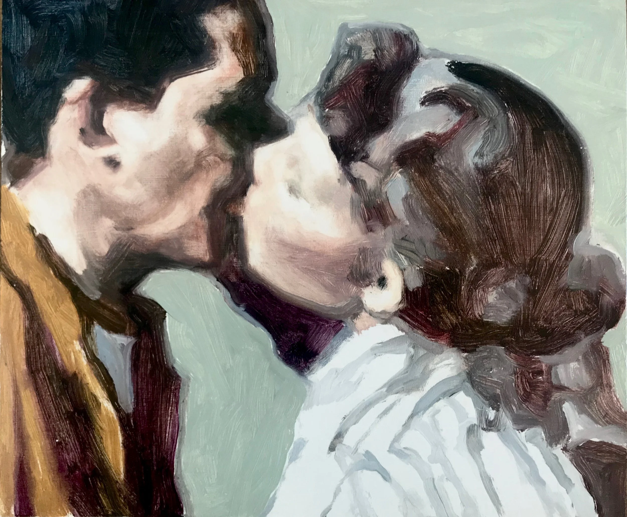 Kiss VI, 2018 Oil on panel 25x30cm