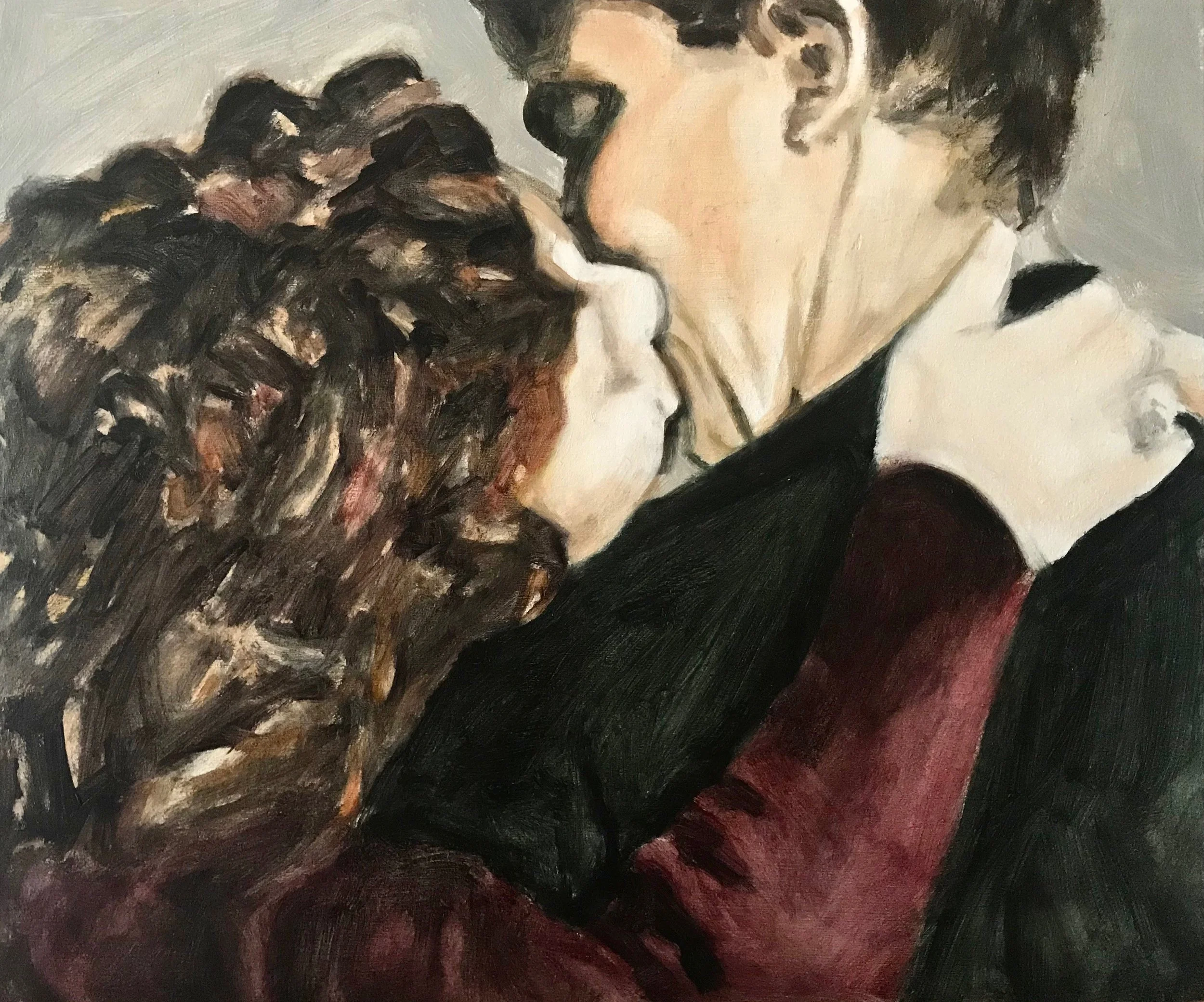 Kiss IX,2018 Oil on panel 25x30cm