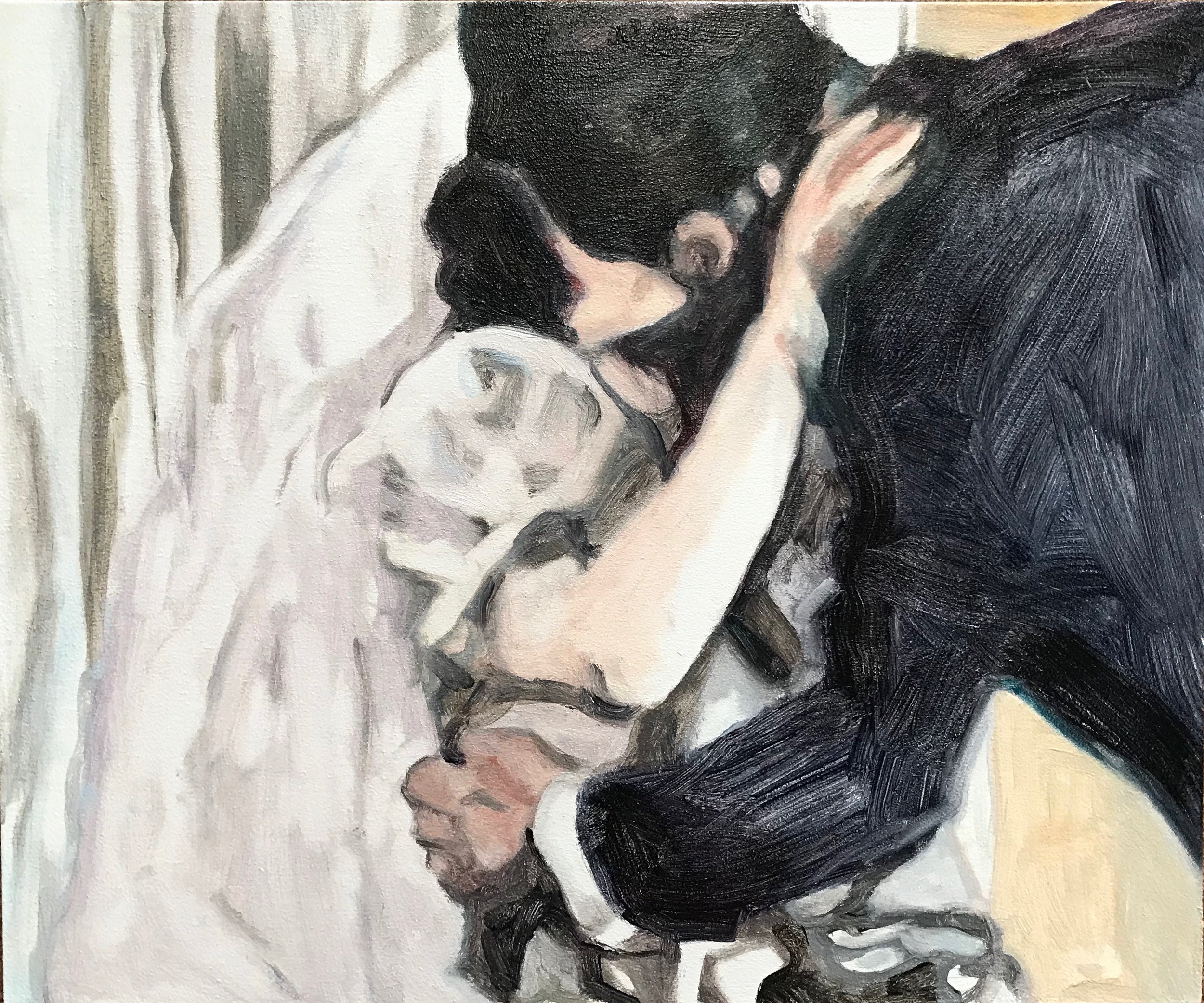 Kiss XII, 2018 Oil on panel 25x30cm