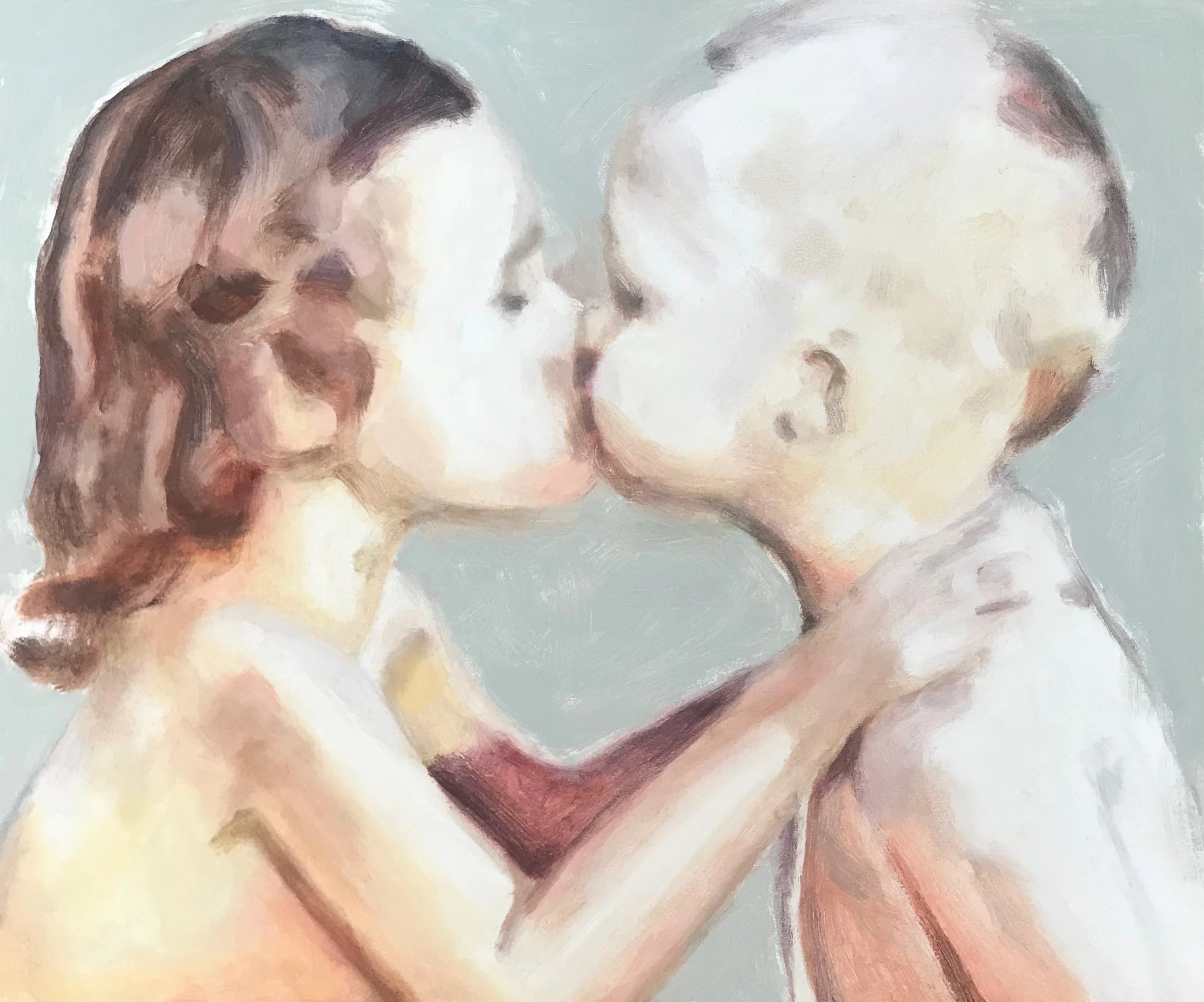Kiss XXIII, 2018 Oil on panel 25x30cm