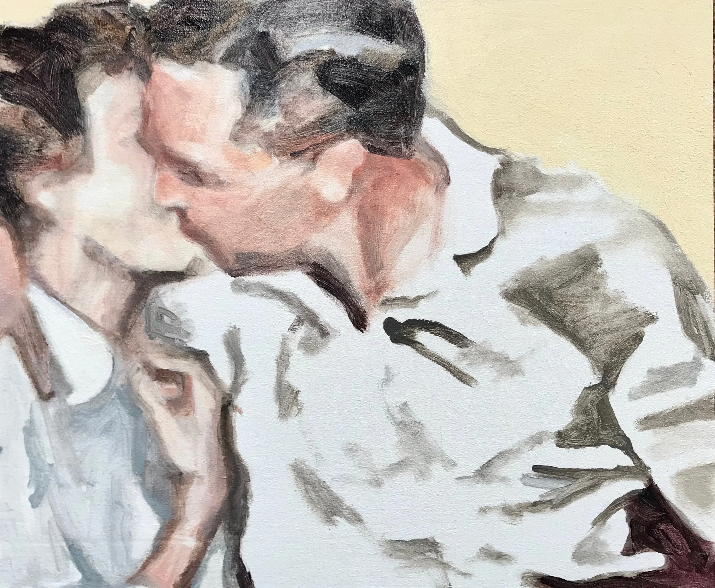 Kiss XX, 2018 Oil on panel 25x30cm
