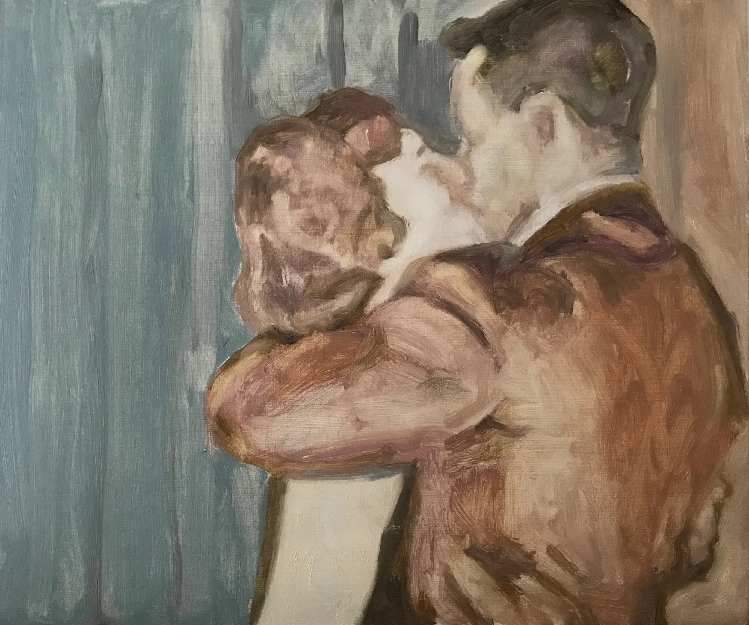 Kiss XVI, 2018 Oil on panel, 25x30cm