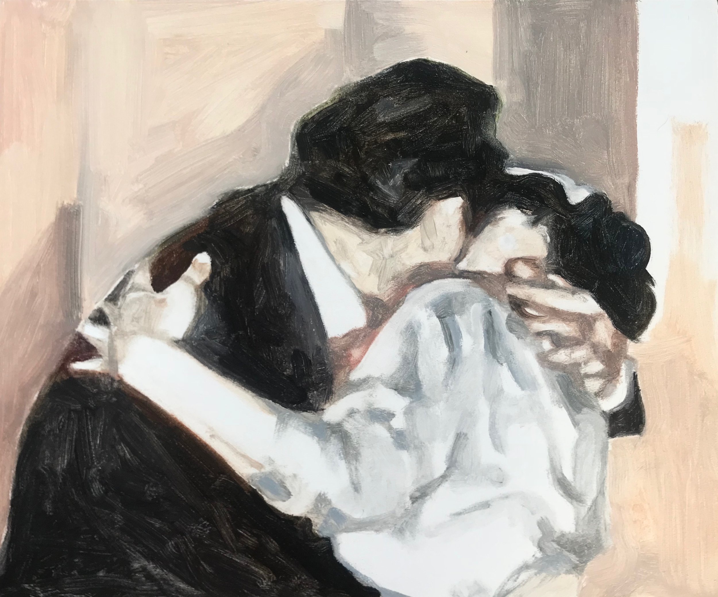 Kiss XXI, 2018 Oil on panel 25x30cm