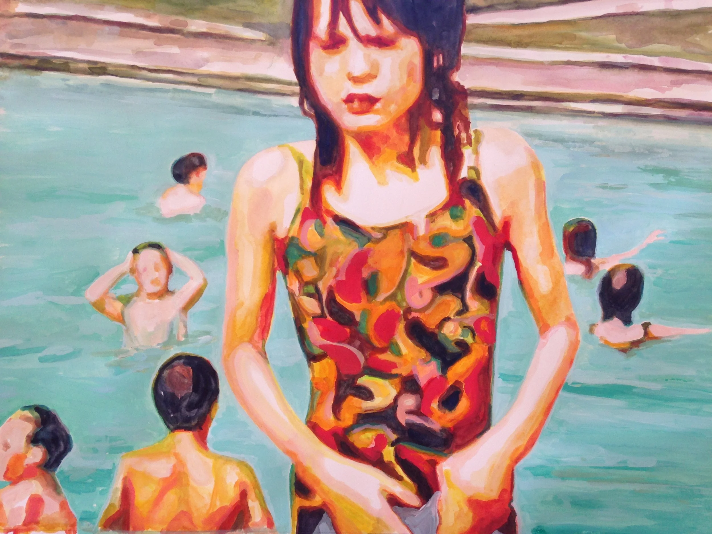 Out, 2016, Gouache on paper, 50x70cm