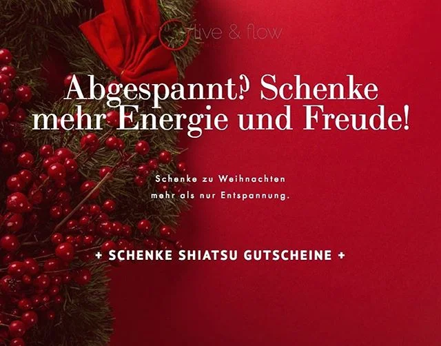 🎄It&lsquo;s not too late! Schenke deinen Lieben eine Shiatsu-Behandlung, die mehr kann als nur entspannen. Gutschein online bestellen (Link im Profil) und hol ihn dir direkt in meiner Praxis bis Samstag Mittag ab oder lass ihn dir per Express noch r