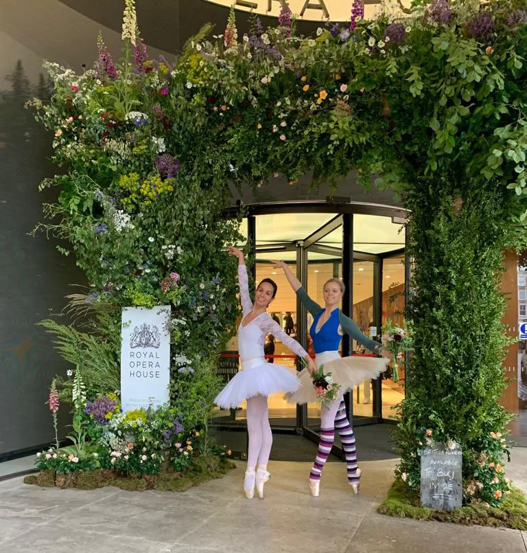 Flowers from the Farm celebrate British Flowers Week at the Royal Opera House with Simon Lycett