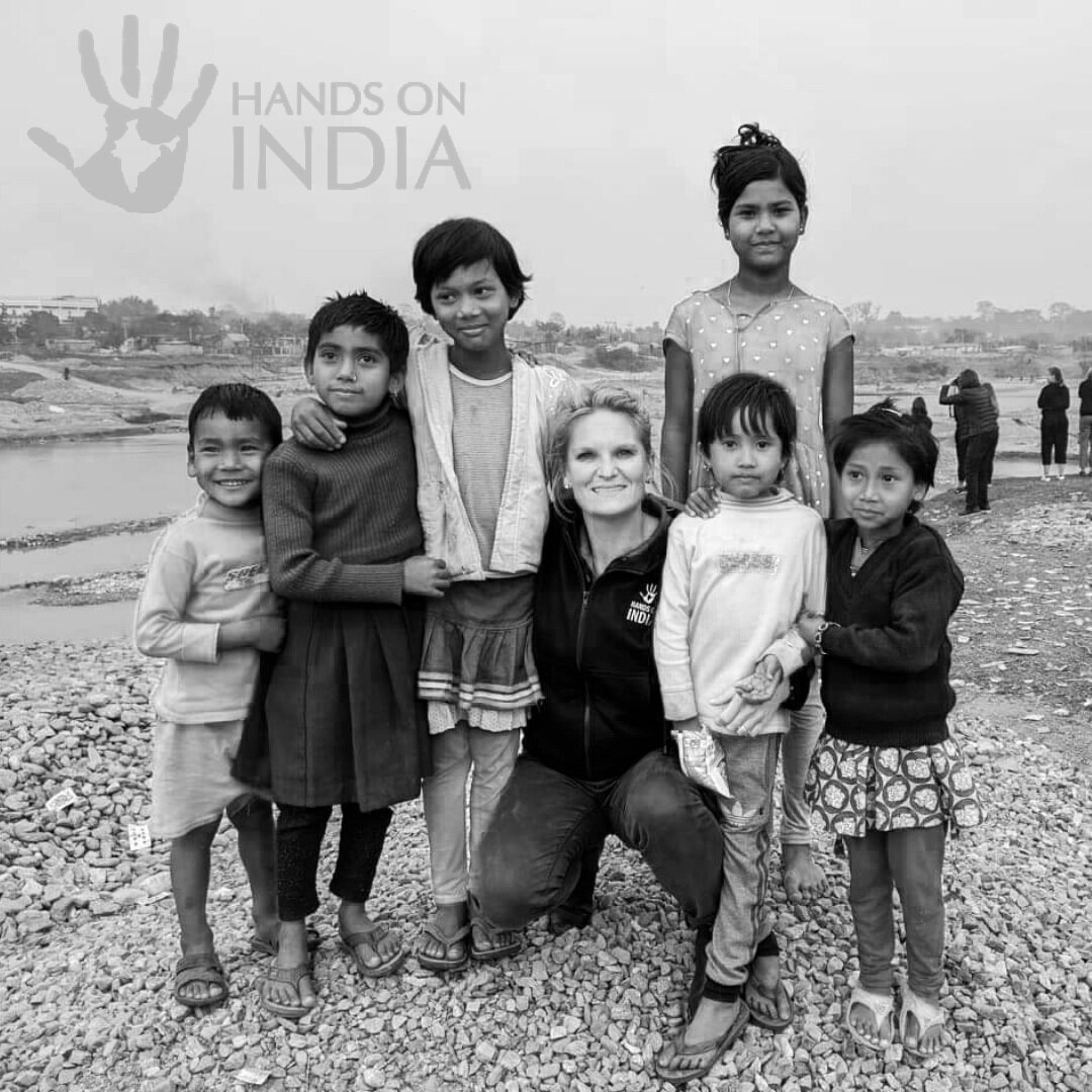 Lucy Bartlett with NGO Hands On India