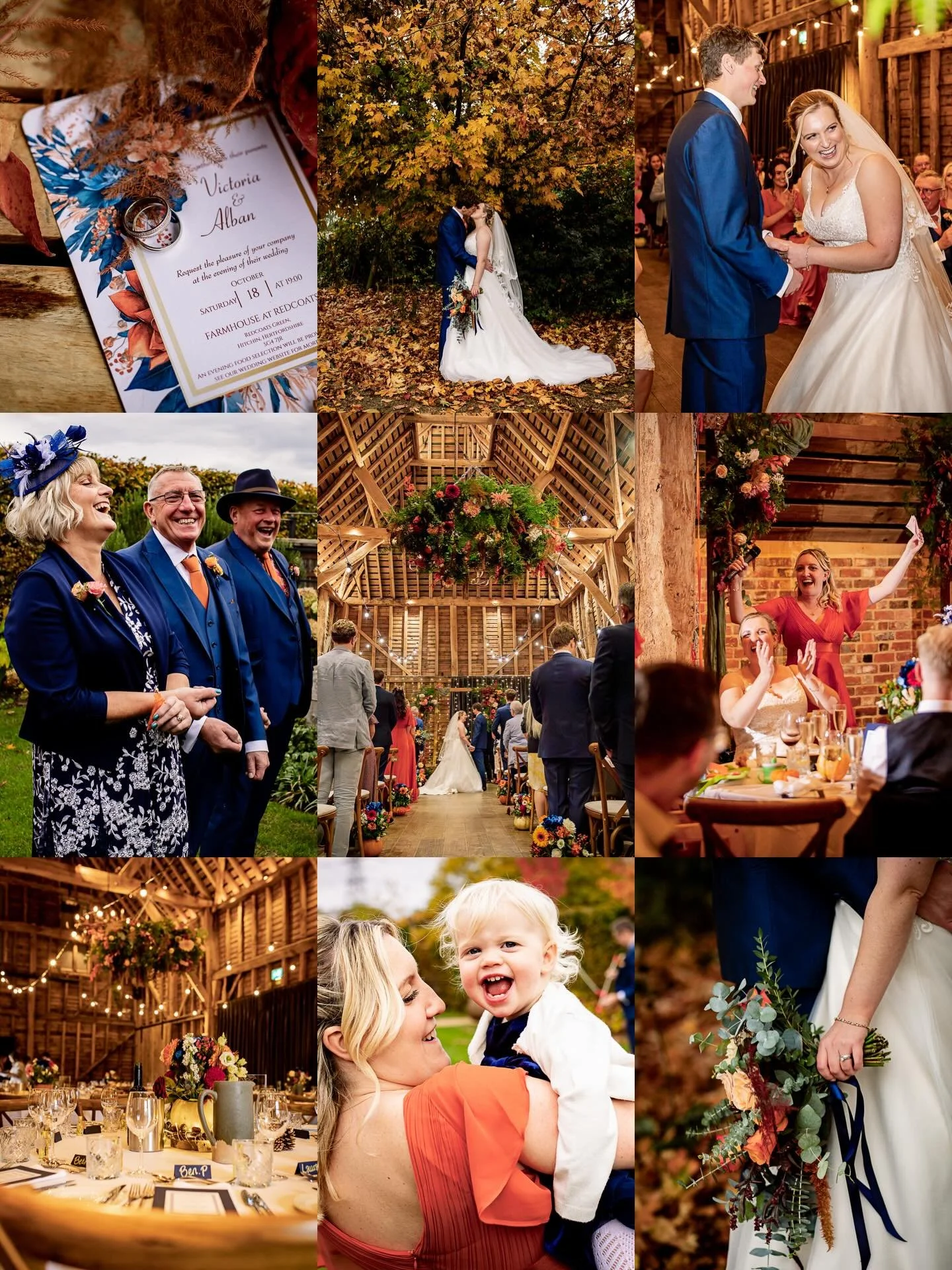 Five weddings. Five colours. 

🧡 @barnsatredcoats 
💙 @shuttleworthtrust 
&hearts;️ @horwoodhouse 
💚 @thetithebarnbedford 
💖 @therufuscentre