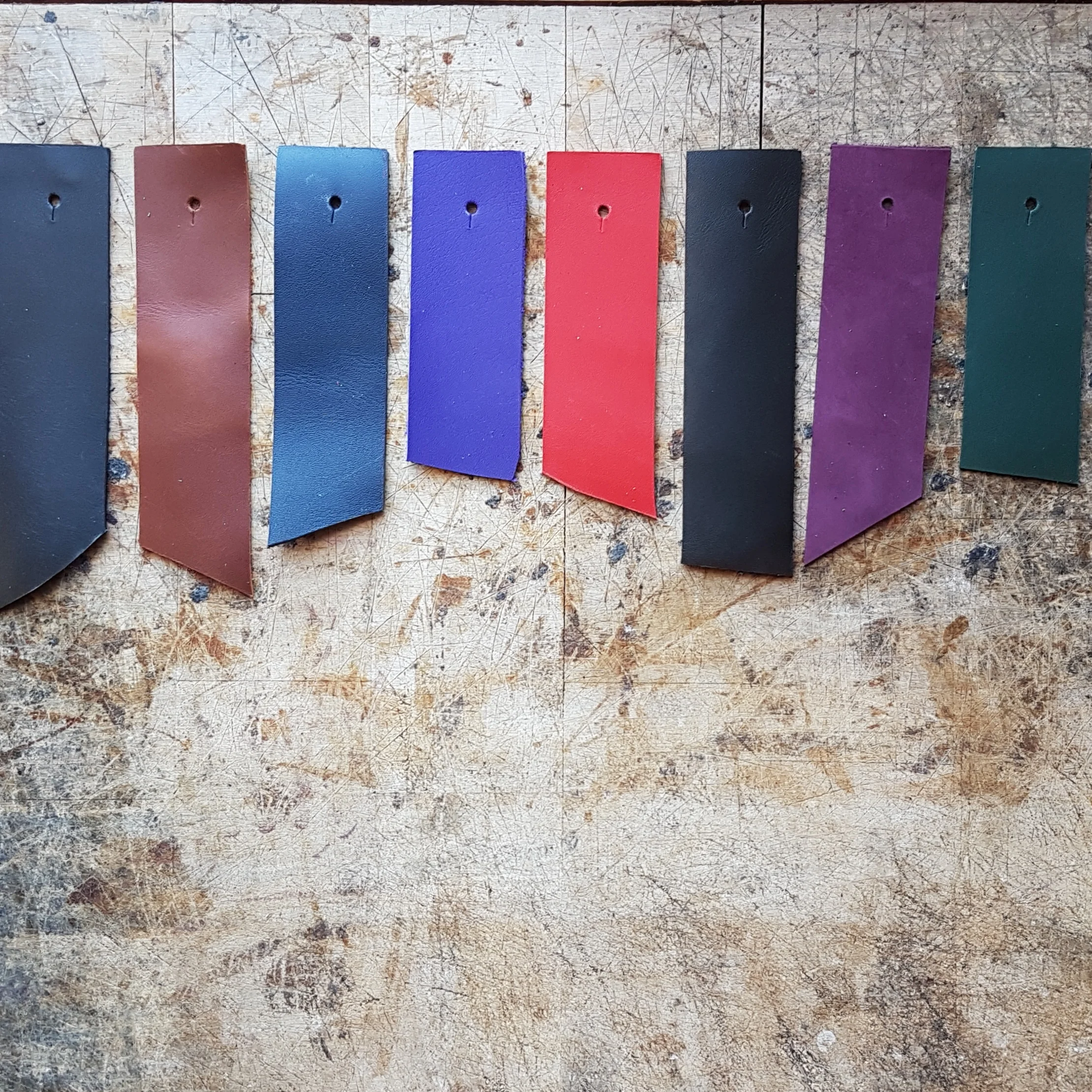 colourful leather samples for womens handmade leather boots, hill boot, made to order