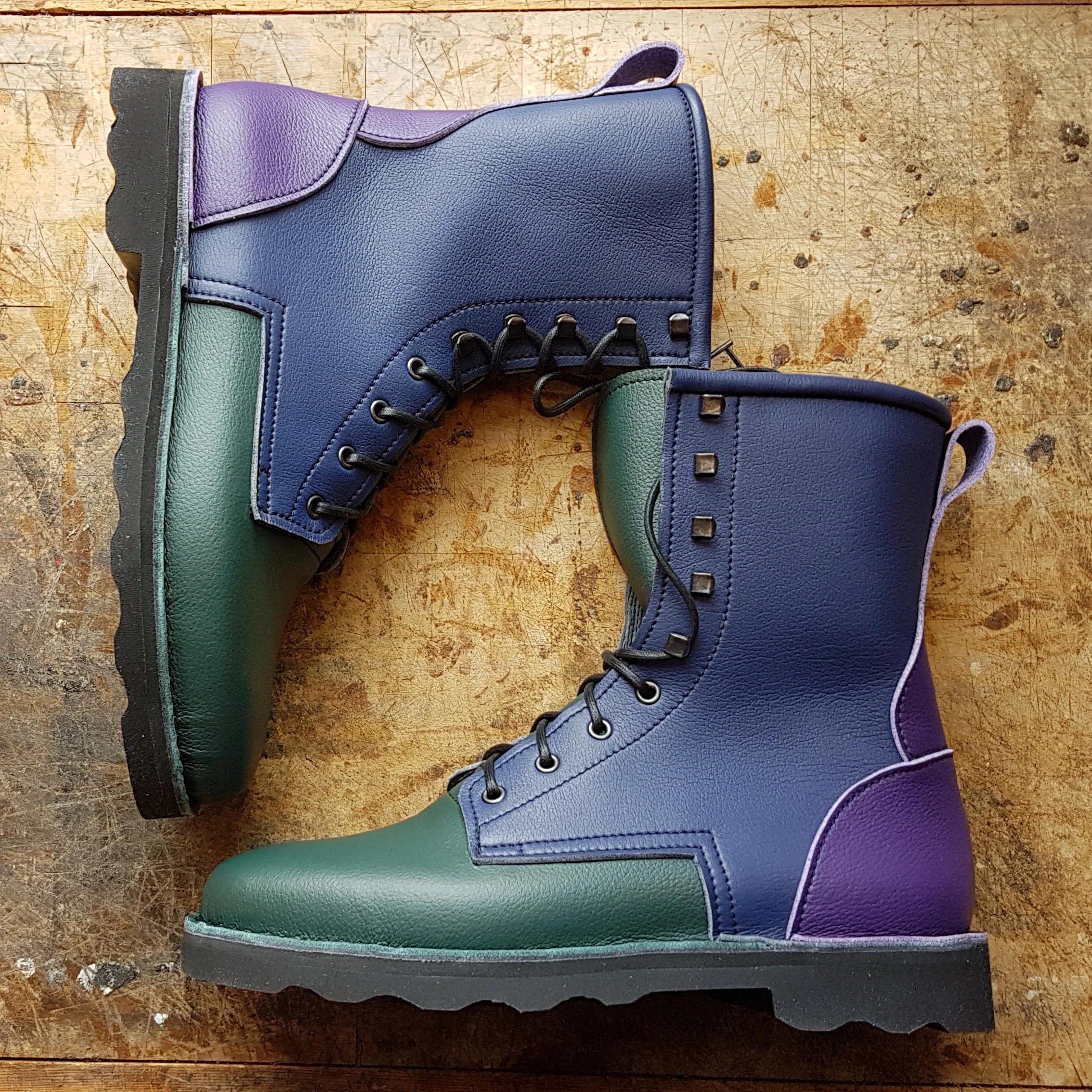 Vegan Leather Boots, handmade in Sheffield, England