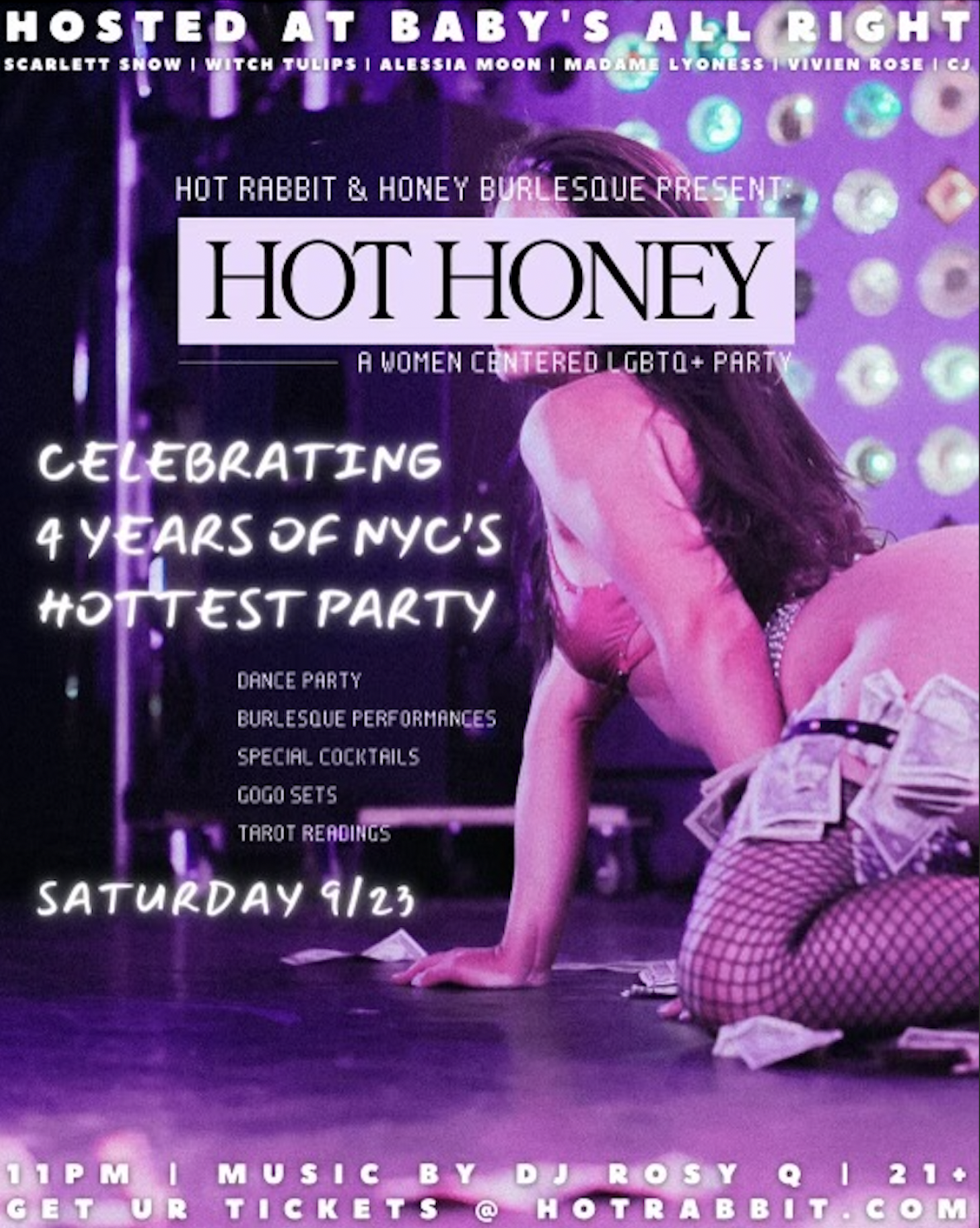 •◊•HOT HONEY•◊• Women's LGBTQ+ Burlesque Dance Party ~ 4 YR Anniversary!