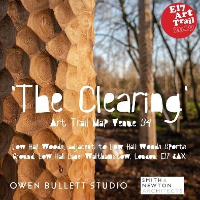 Excited to be participating in several events at this years E17 Art Trail. First up, &lsquo;The Clearing&rsquo; a joint commission with @smithandnewton for Waltham Forest Council&rsquo;s &lsquo;Making Places&rsquo; initiative. This magical outside sp