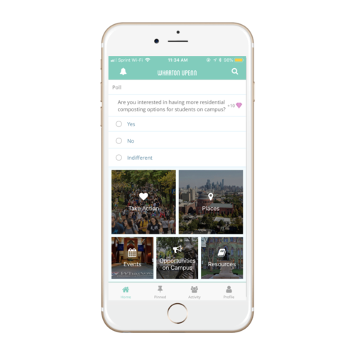 Wharton App HomeScreen 2