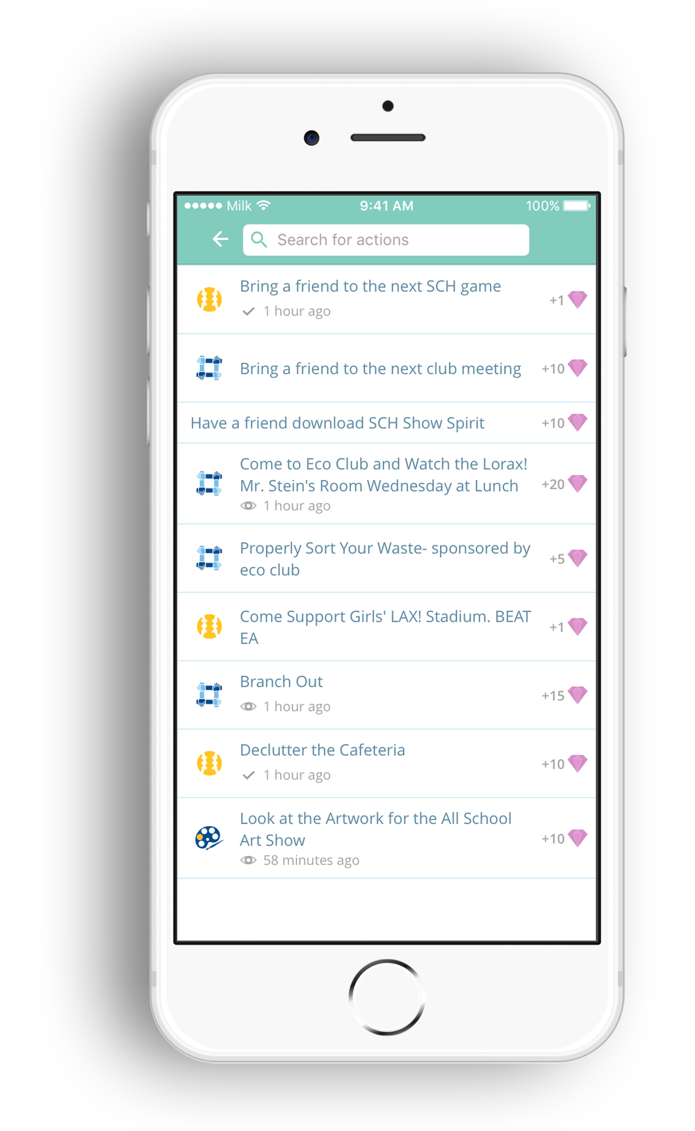 SCH Activity Screen
