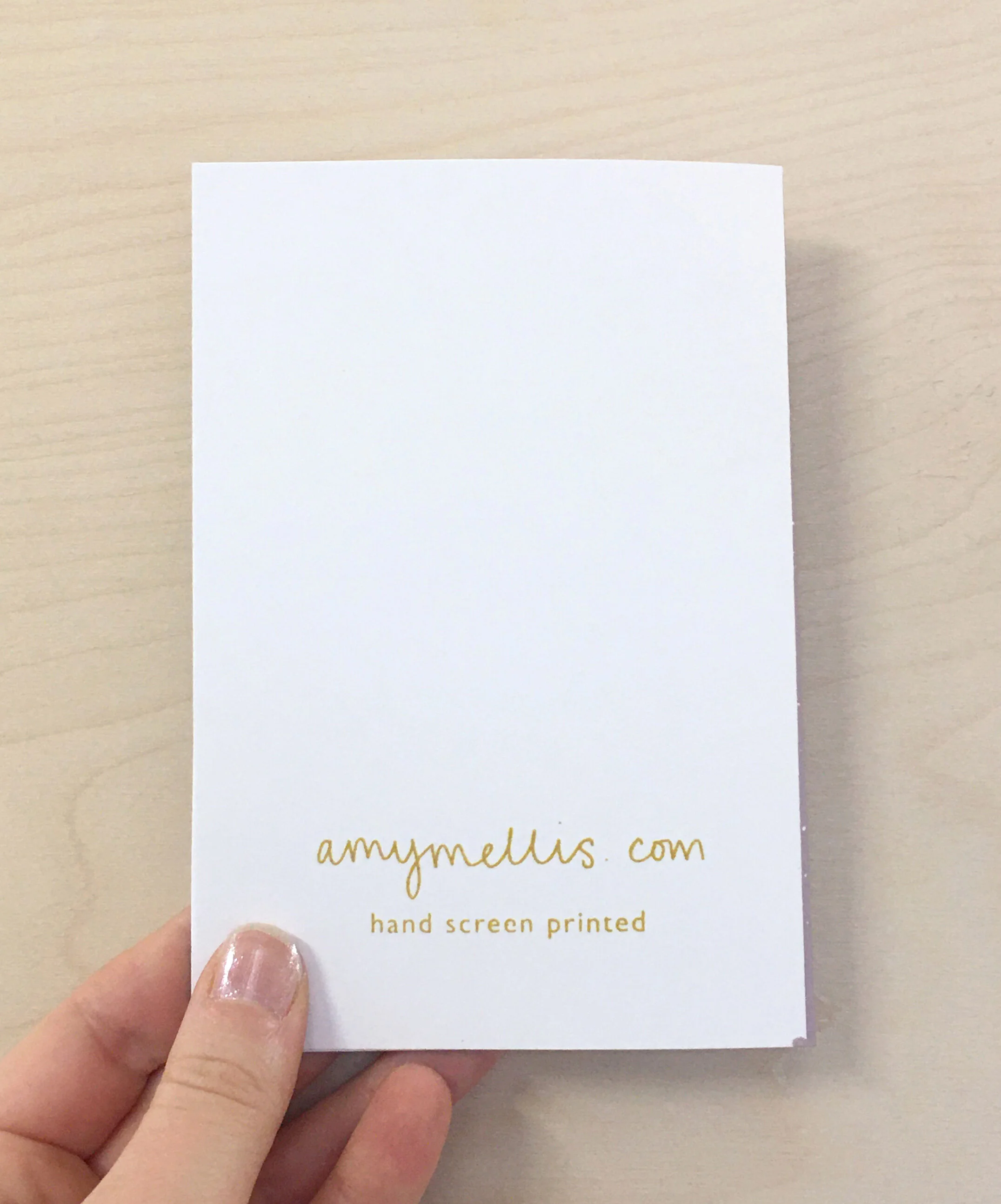 screen printed card back