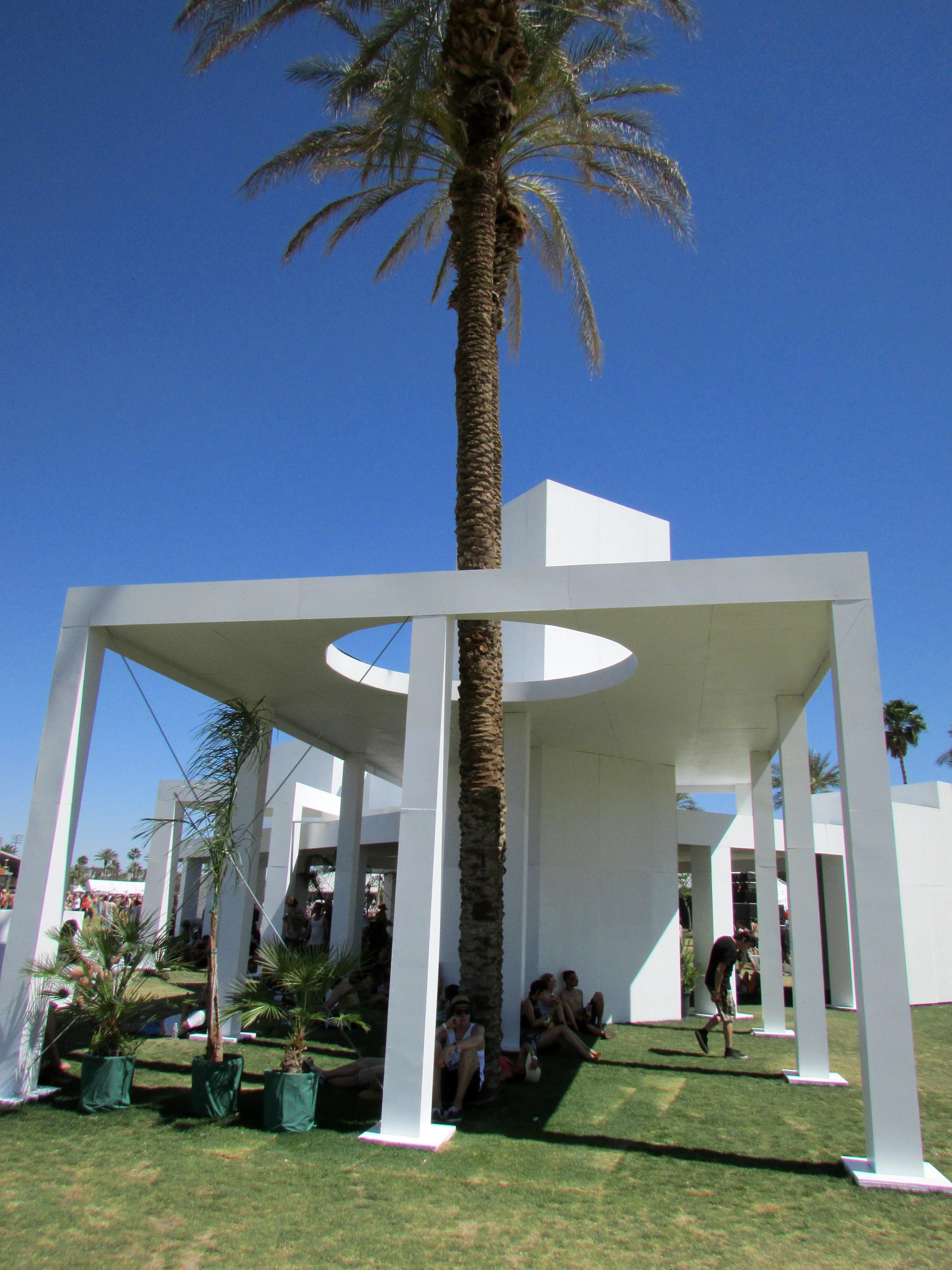 9 - The stately 'Mirage' sculpture, envoking the modernist archiectural style of mid-21st century Palms Springs homes.JPG