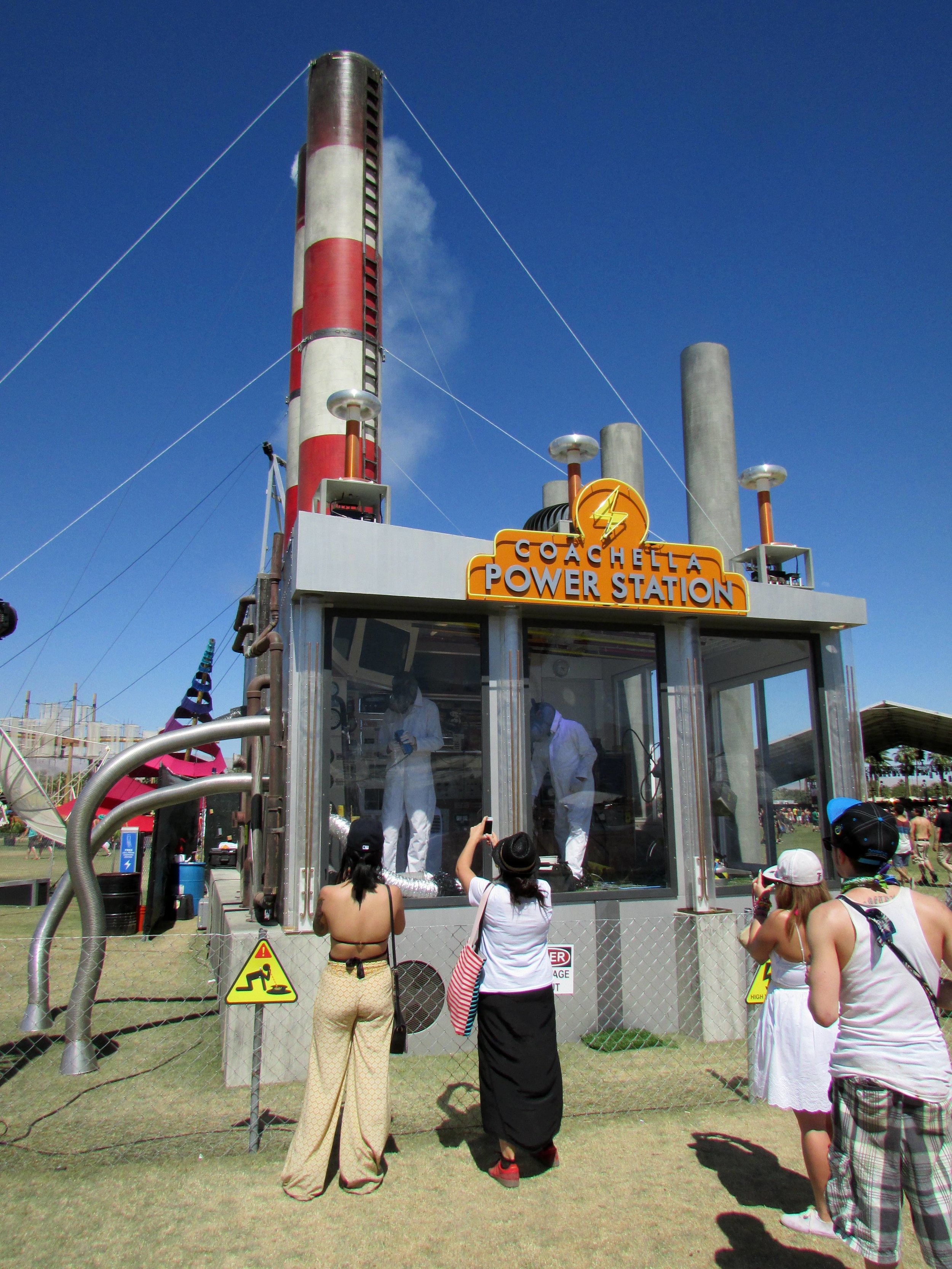 10 - The entertaining Coachella Power Station, run by hippo-suited scientists.JPG