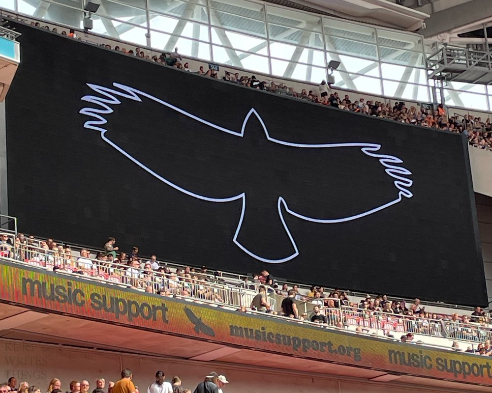 Taylor Hawkins Tribute Concert London - 2 - Hawk Logo Inside Wembley Stadium (Kurt Writes Things) (KWT).jpg