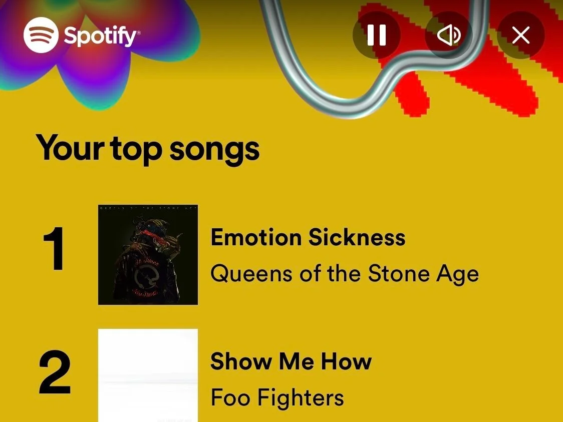 Spotify Wrapped 2023 - Kurt Writes Things' Top Five Songs