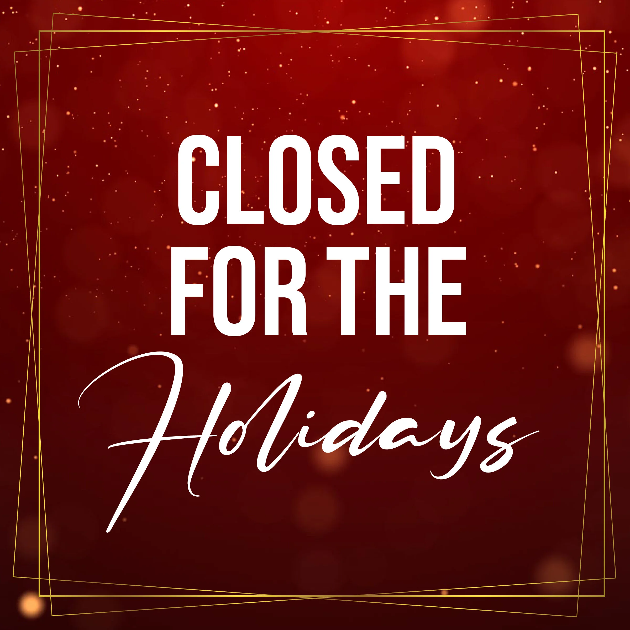 Closed for New Years Day