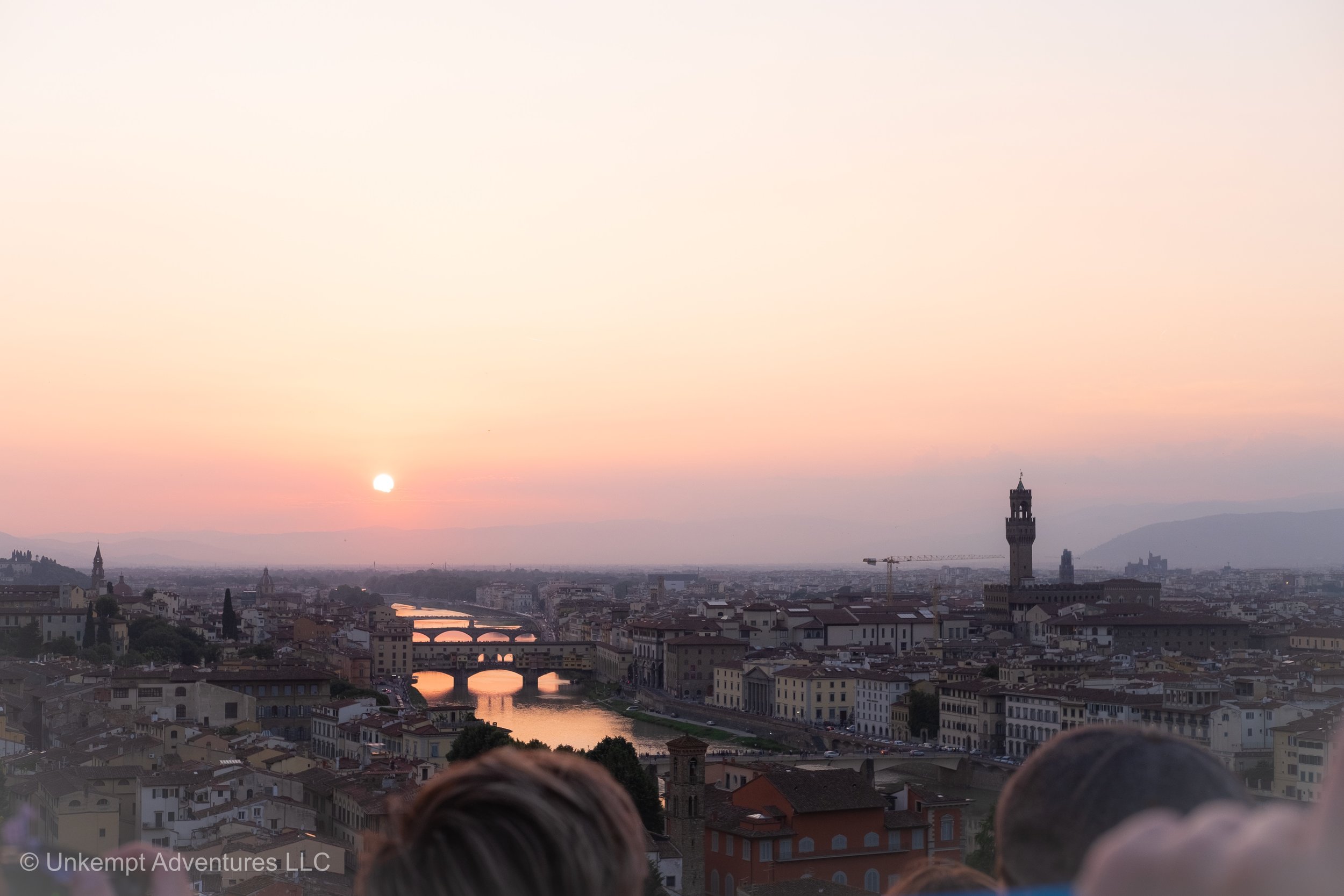 Sunset Picnic at the Piazza Michelangelo in Florence, Italy