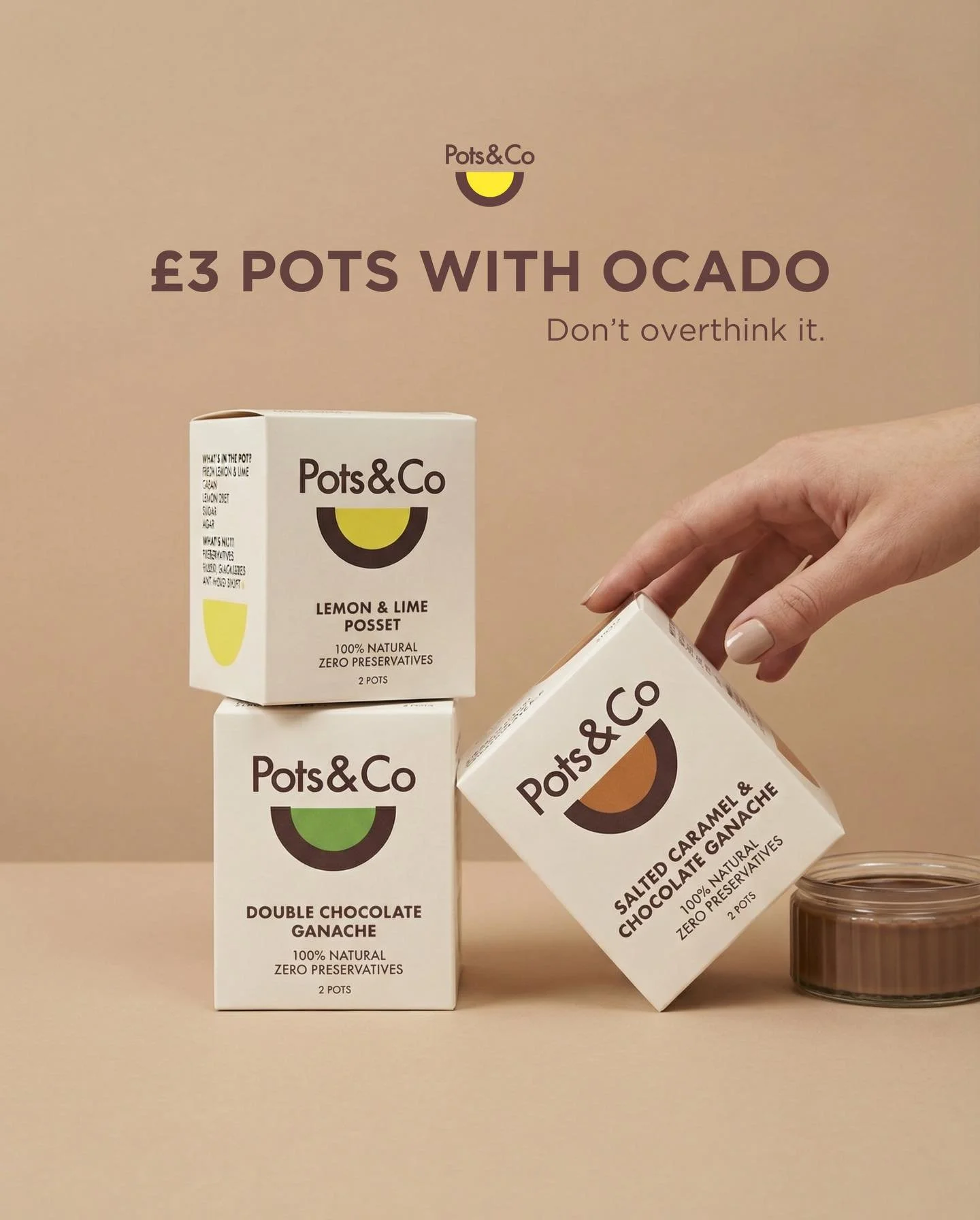 @ocadouk deal worth knowing: Pots &amp; Co pots are &pound;3 at the moment. 🍮✨

Flavours to grab:

🍫 Double Choc = deep, rich, no messing about
🍋 Lemon &amp; Lime = bright, sharp, refreshing
🧂🤎 Salted Caramel &amp; Chocolate = silky, sweet-salty