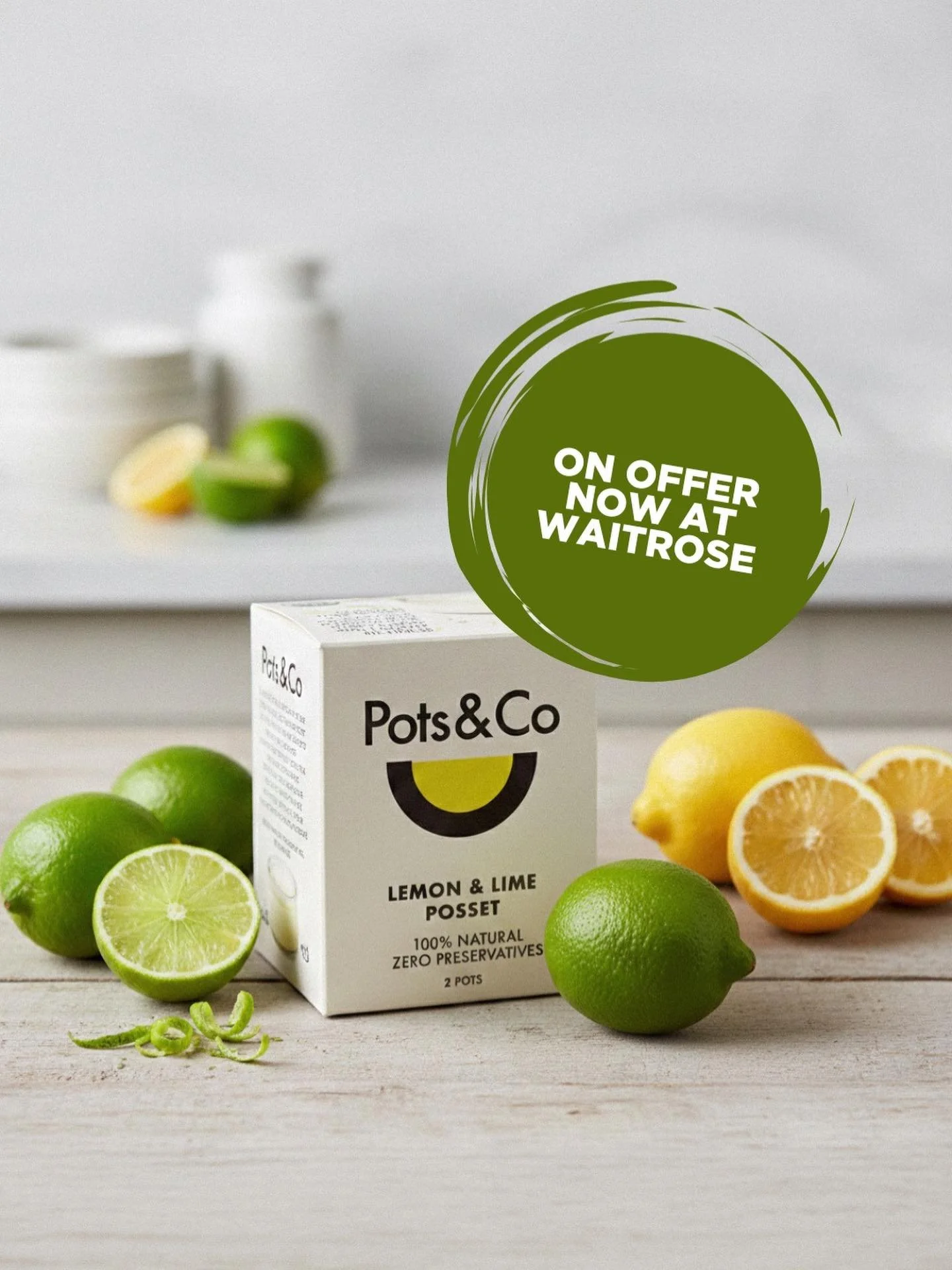 Small luxury.

Our Lemon &amp; Lime Posset, sharp citrus, thick cream, properly good.

Spotted in Waitrose for &pound;3, for a limited time only.
Worth clearing space in the fridge. 🍋💚