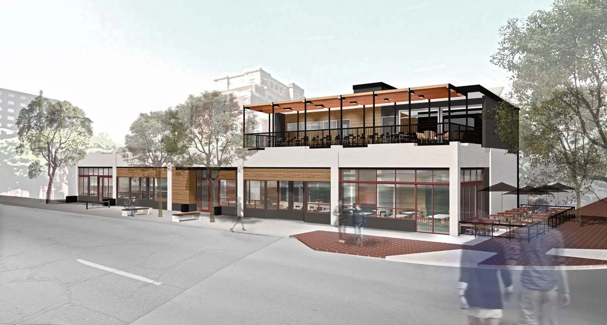 Exterior Rendering of Restaurant