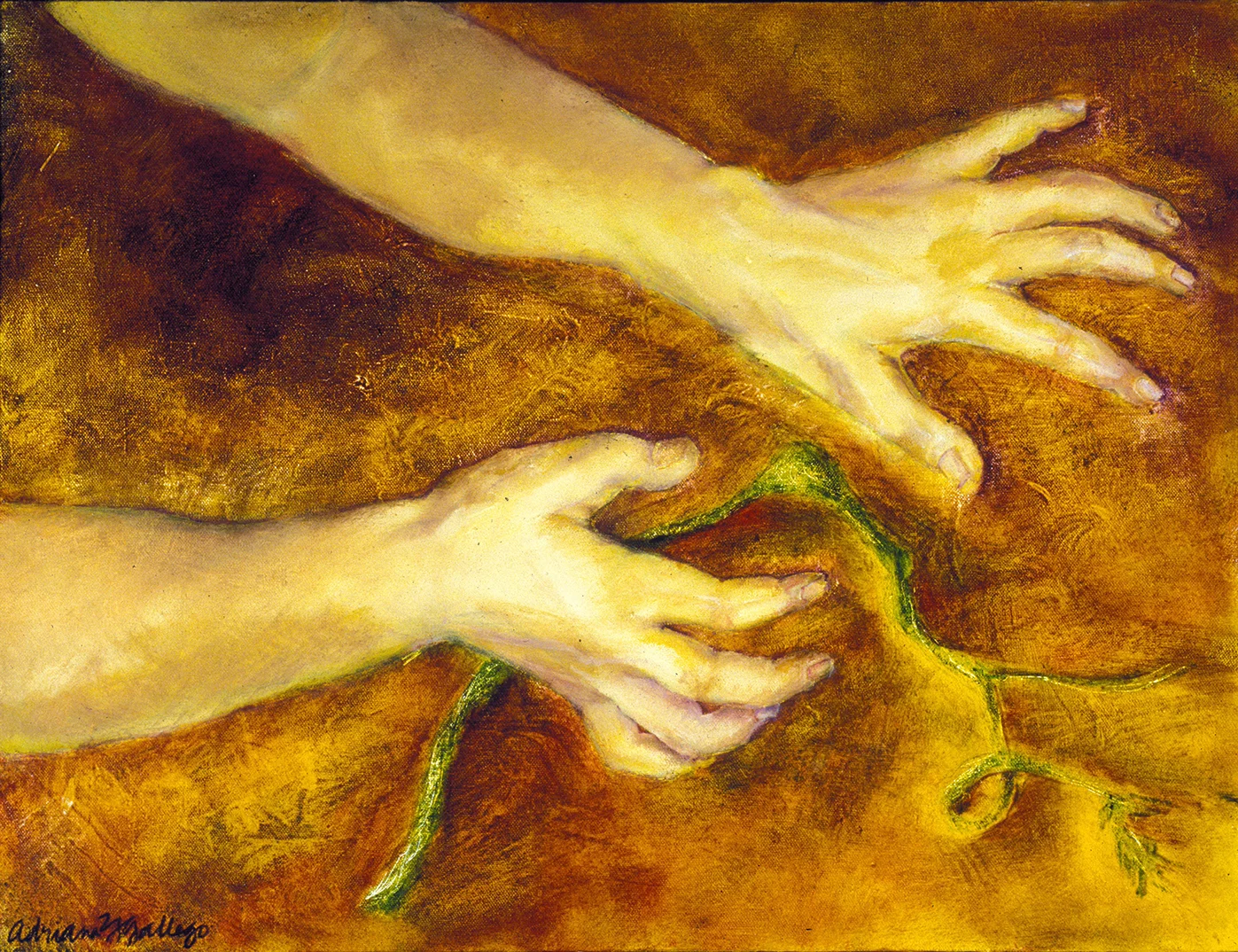 Liberacion: Cansada , oil on canvas, 18 x 24 inches