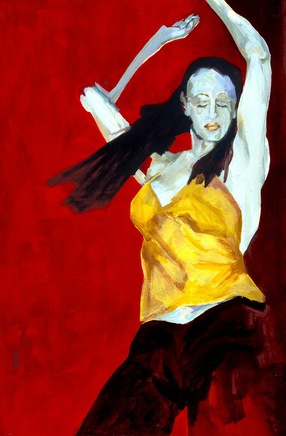 Anima Sola , acrylic on wood, 19 x 12 inches