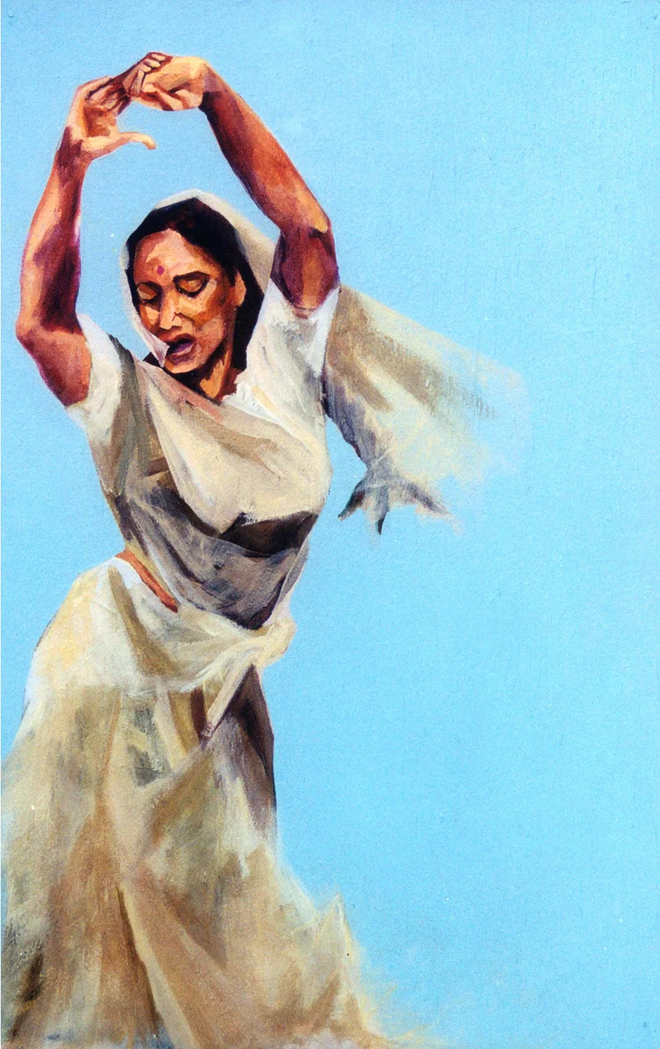 Inquietud , acrylic on wood, 19 x 12 inches