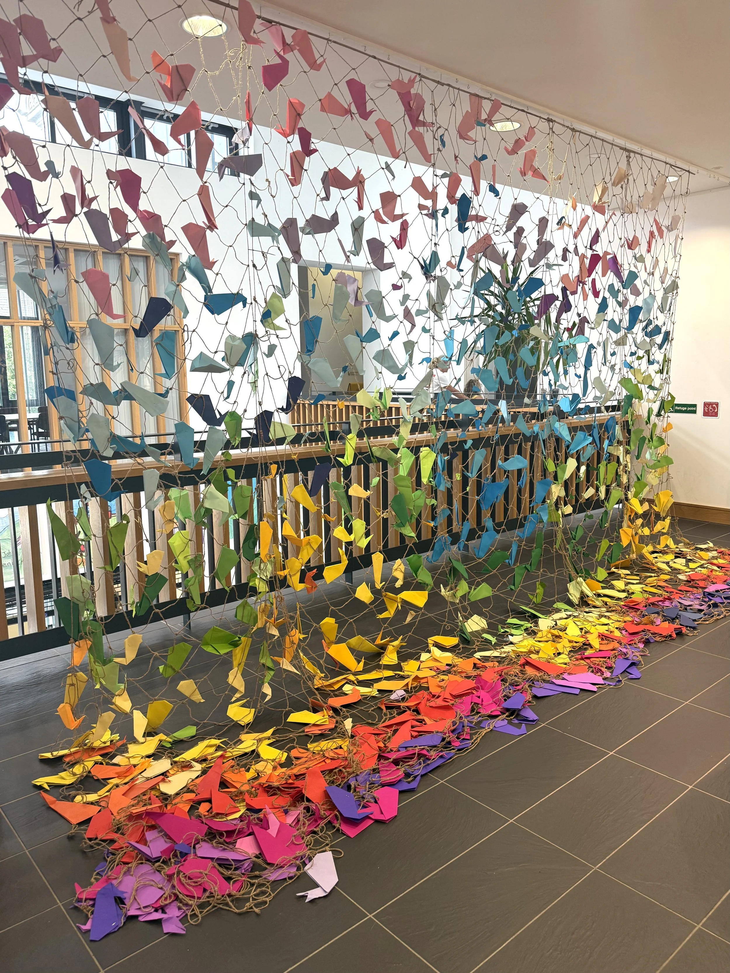 This story inspired a group of people living with brain injuries who attend Brain Injury Matters NI to create this installation to communicate how life will always be a journey disrupted by unforeseen circumstances. Led by artist Rachel Fitzpatrick