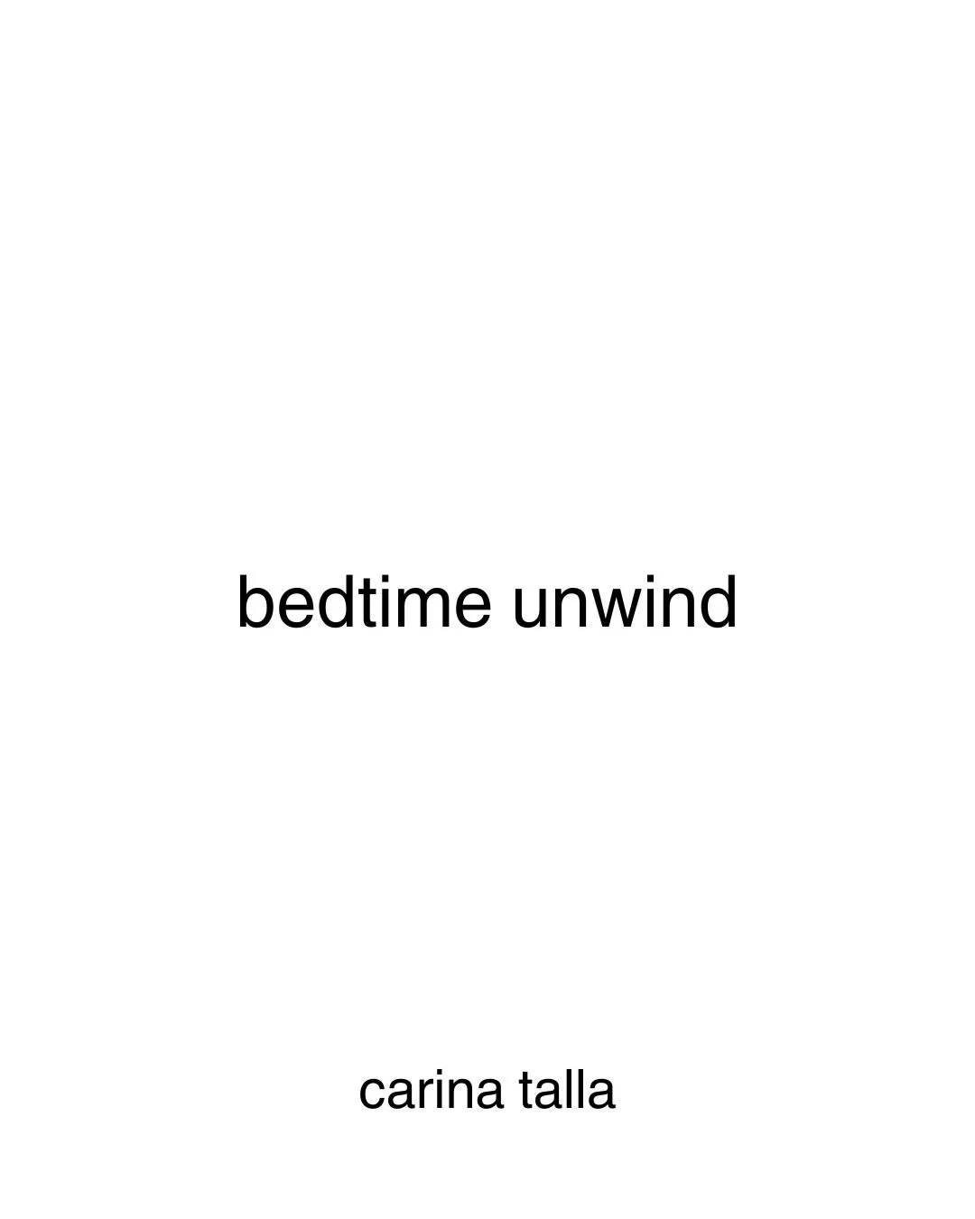 Bedtime Unwind Meditation