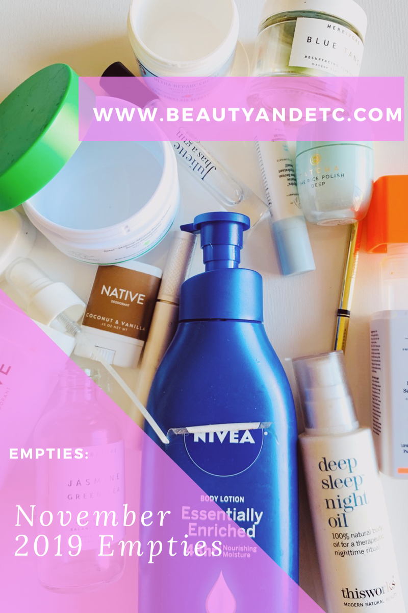 November Empties- 2019 