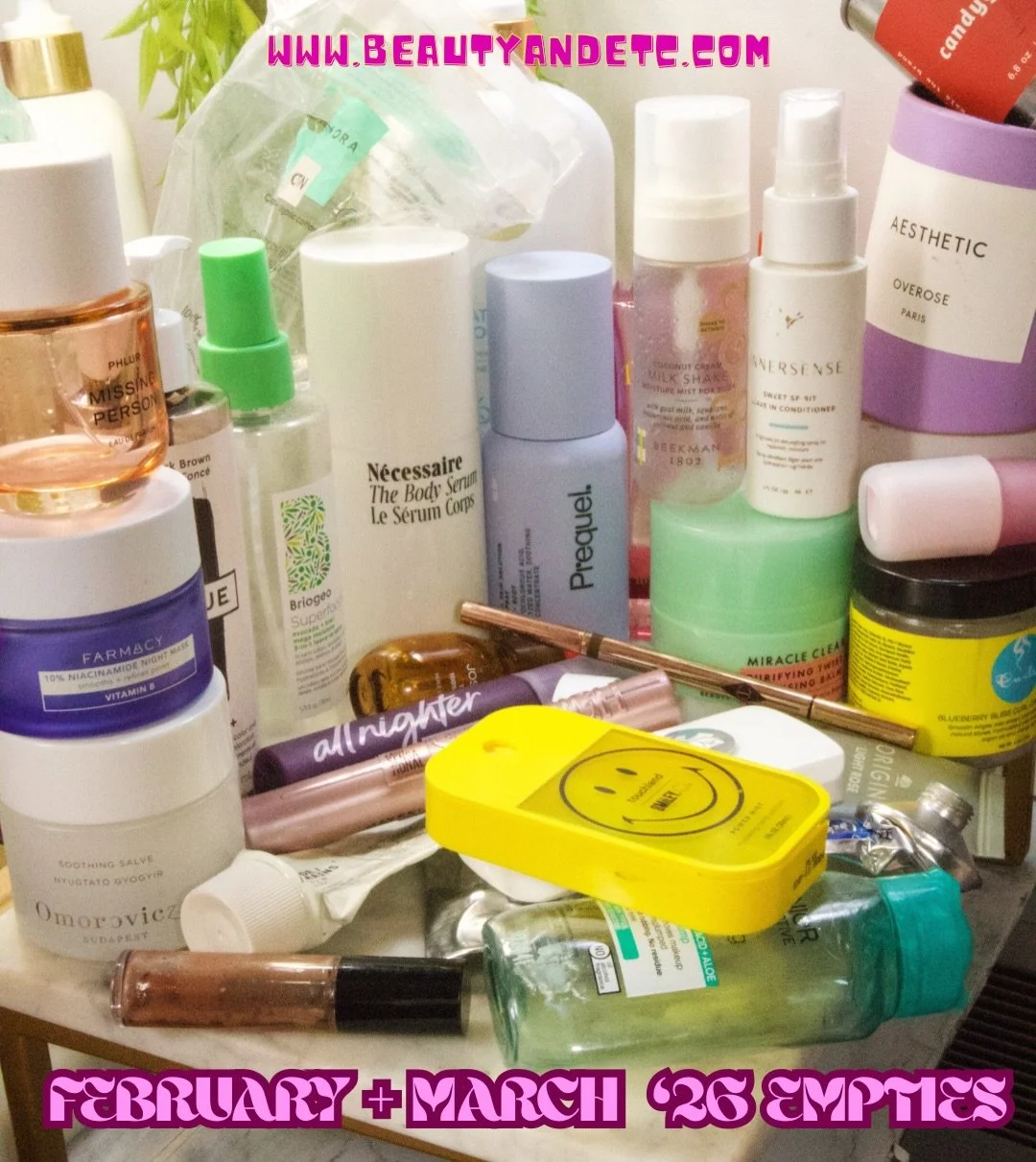 #blogpost | long overdue but finally my Feb + March &lsquo;26 empties are live on the blog! ✨ Two months, lots of thoughts, and a few &ldquo;would I repurchase?&rdquo; moments. Stick around &lsquo;til the end&hellip; there may be a little something w