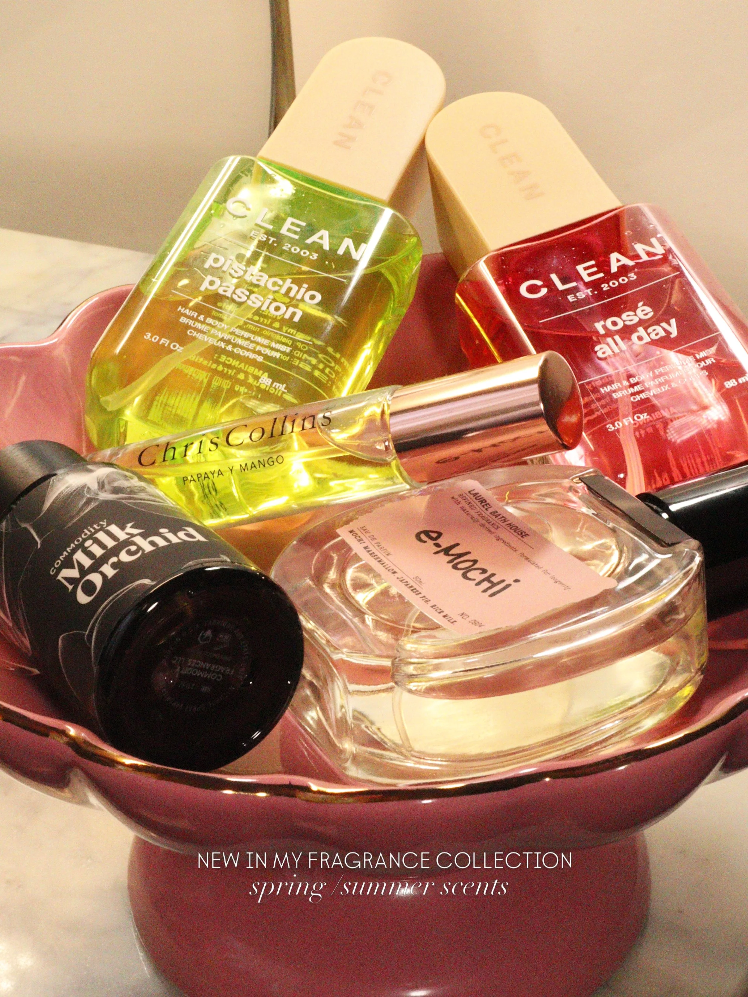 🔂 new in my fragrance collection that will also  inspire warm days, soft florals, &amp; summer nights. ⠀⠀
⠀
𝗵𝗮𝘃𝗲 𝘆𝗼𝘂 𝗮𝗱𝗱𝗲𝗱 𝗮𝗻𝘆 𝗻𝗲𝘄 𝘀𝗰𝗲𝗻𝘁𝘀 𝘁𝗼 𝘆𝗼𝘂𝗿 𝘀𝗰𝗲𝗻𝘁 𝗿𝗼𝘁𝗮𝘁𝗶𝗼𝗻?
⠀
@cleanreserveperfume Hair &amp; Body Mists