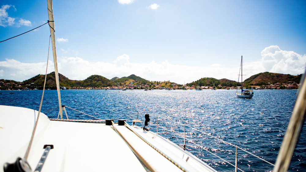 Coming into the harbor of Terre de Haute, Iles des Saintes