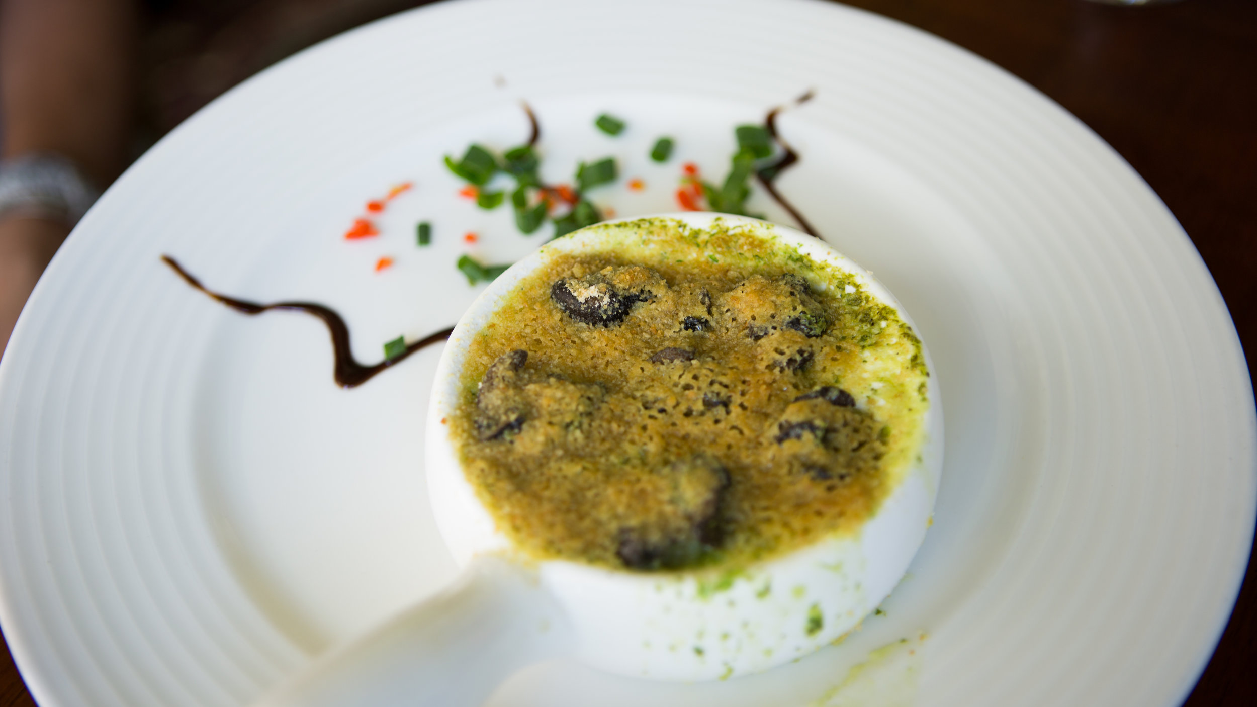 Escargot with parmesan and olive oil at La Fringale.