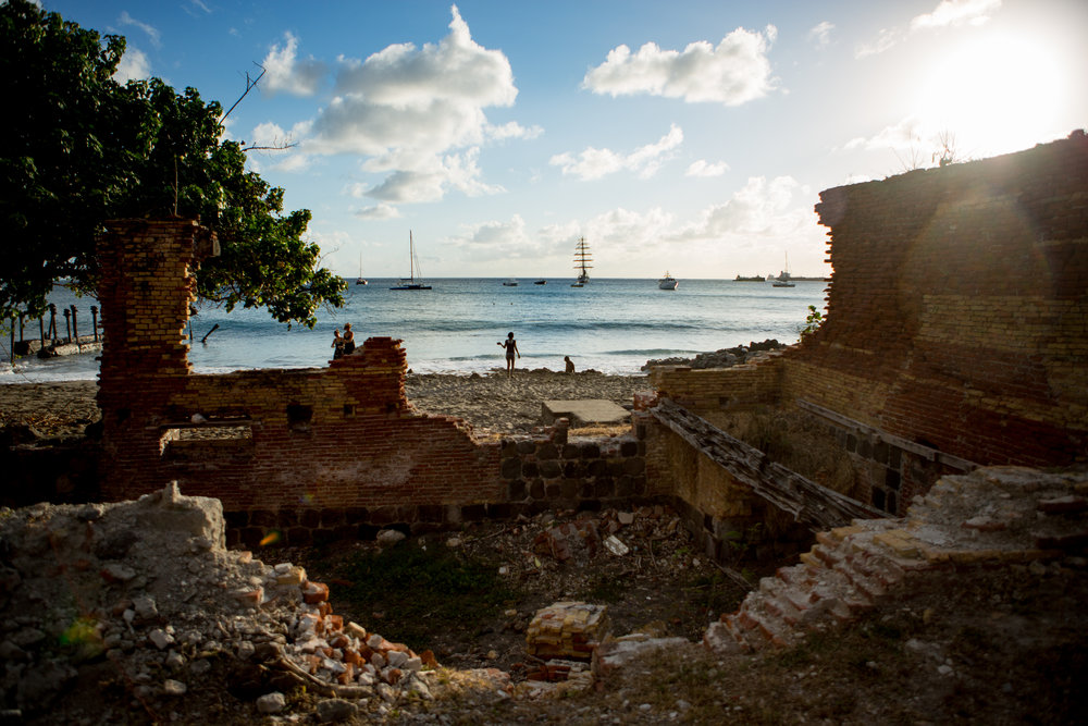 A historic ruin in Lower Town.