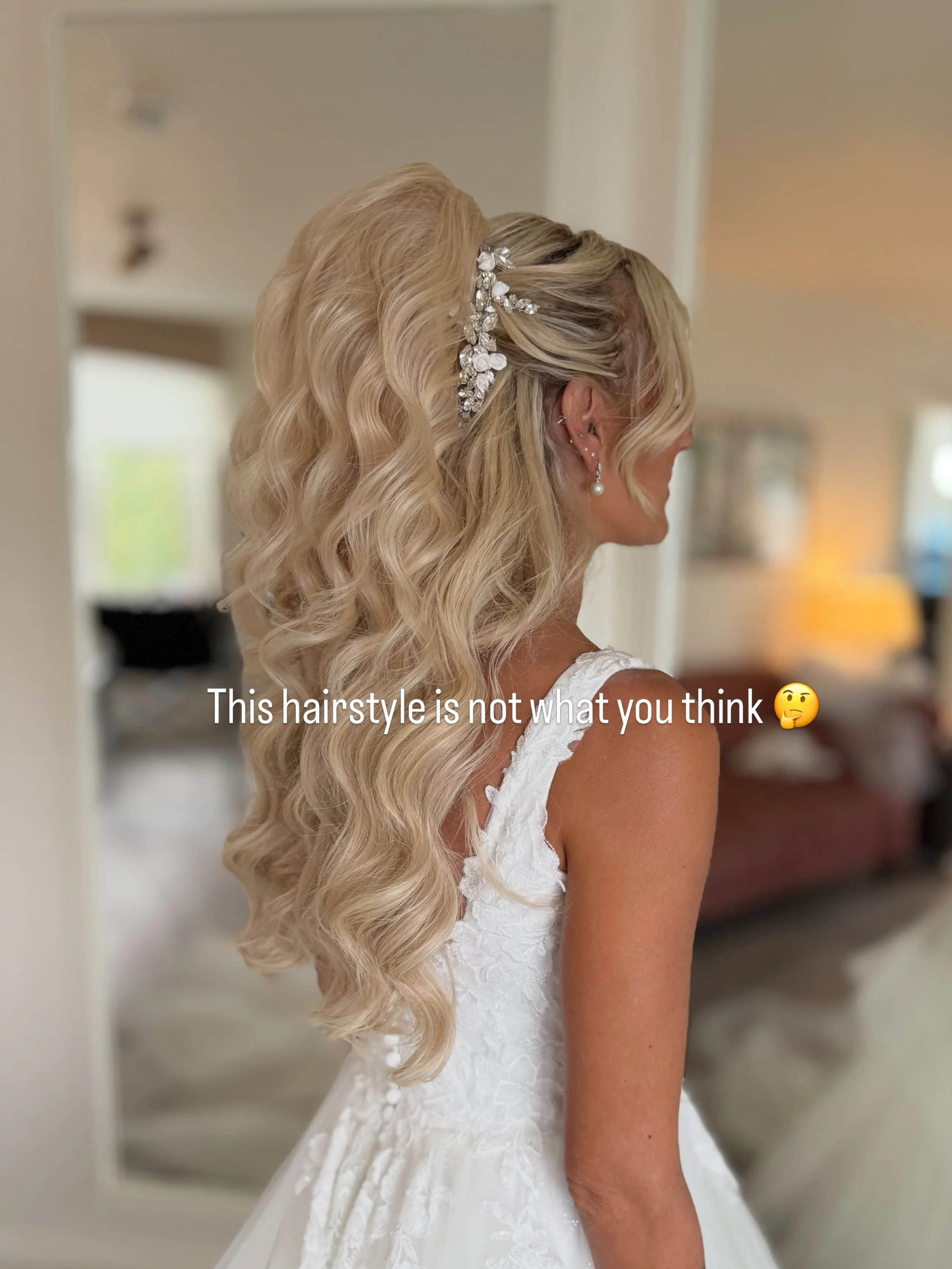 Art or just bridal hairstyling ? 

This is the part of bridal hair you don&rsquo;t always see in the final photograph.The hair extensions strategically placed, the padding the grips and a whole host of products. 

The planning.
The structure.
The ext