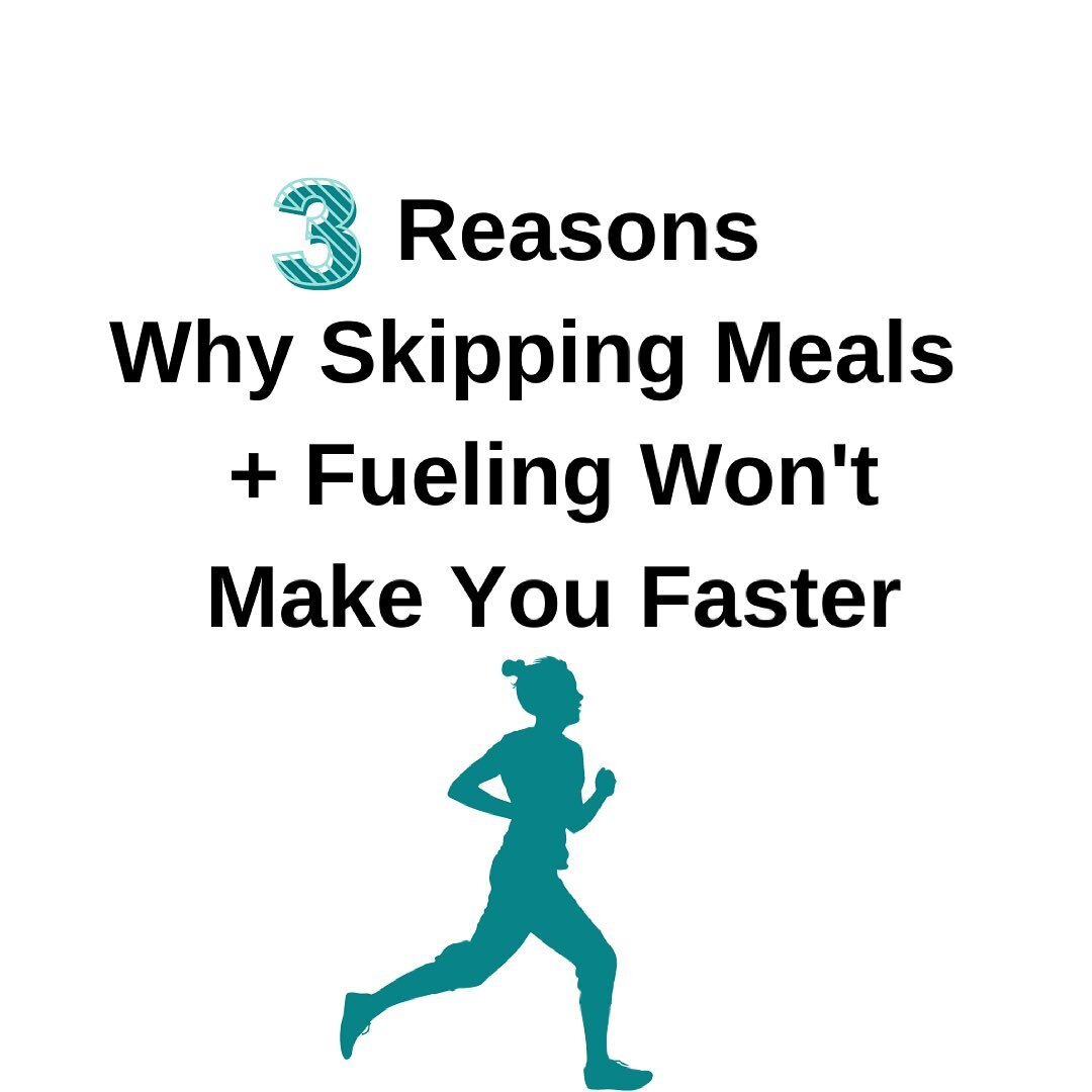 Do you find yourself skipping meals or not taking fuel with you on long runs or workouts? 🏃&zwj;♀️🚴&zwj;♀️

This is a recipe for disaster 😳

Even though diet culture has told you that you need less calories and less carbs and less fat, that&rsquo;