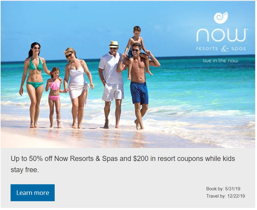 United Vacations - Homepage banner ad
