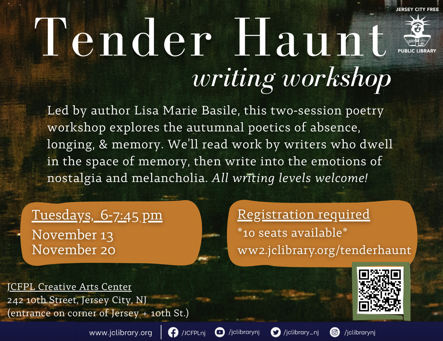 November Poetry Workshop @ Jersey City Free Public Library
