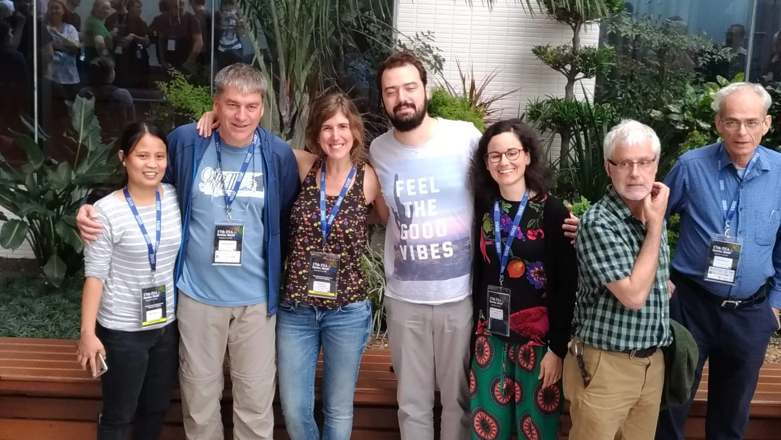 Here is the Uni-Bremen coccolithophore-team (from left to right: Deborah Tangunan, Kalle Baumann, Catarina Guerreiro, Boris Karatsolis and Mariem Saavedra), together with Jeremy Young and Amos Winter.