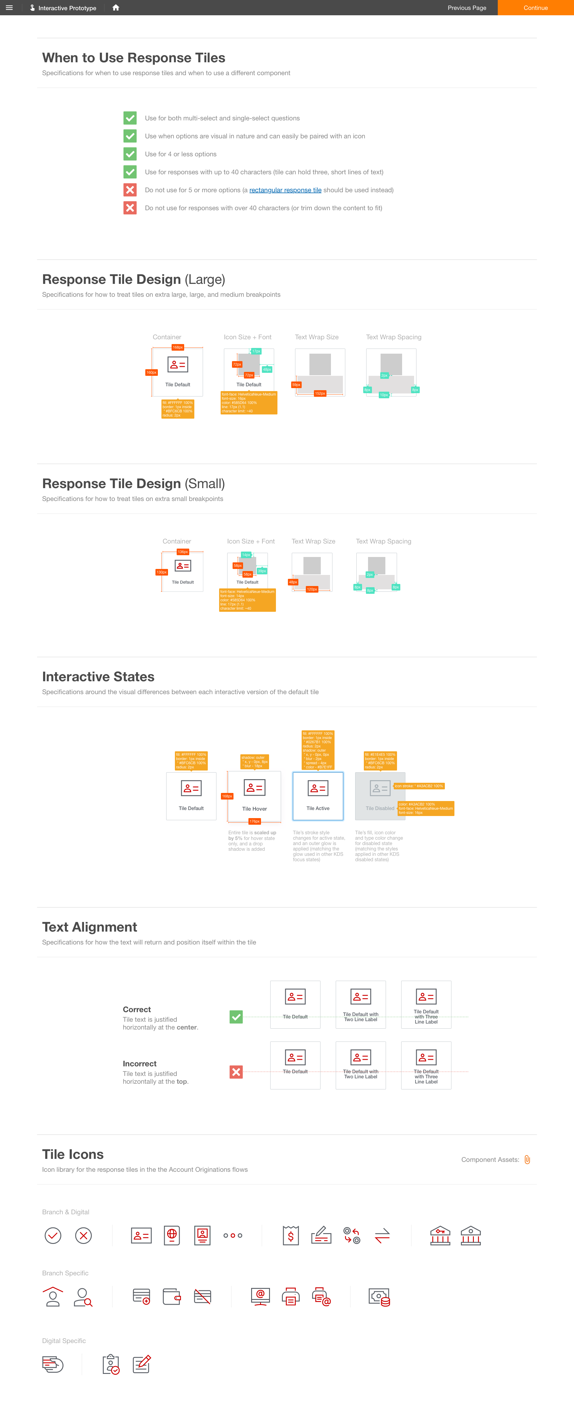 UI documentation