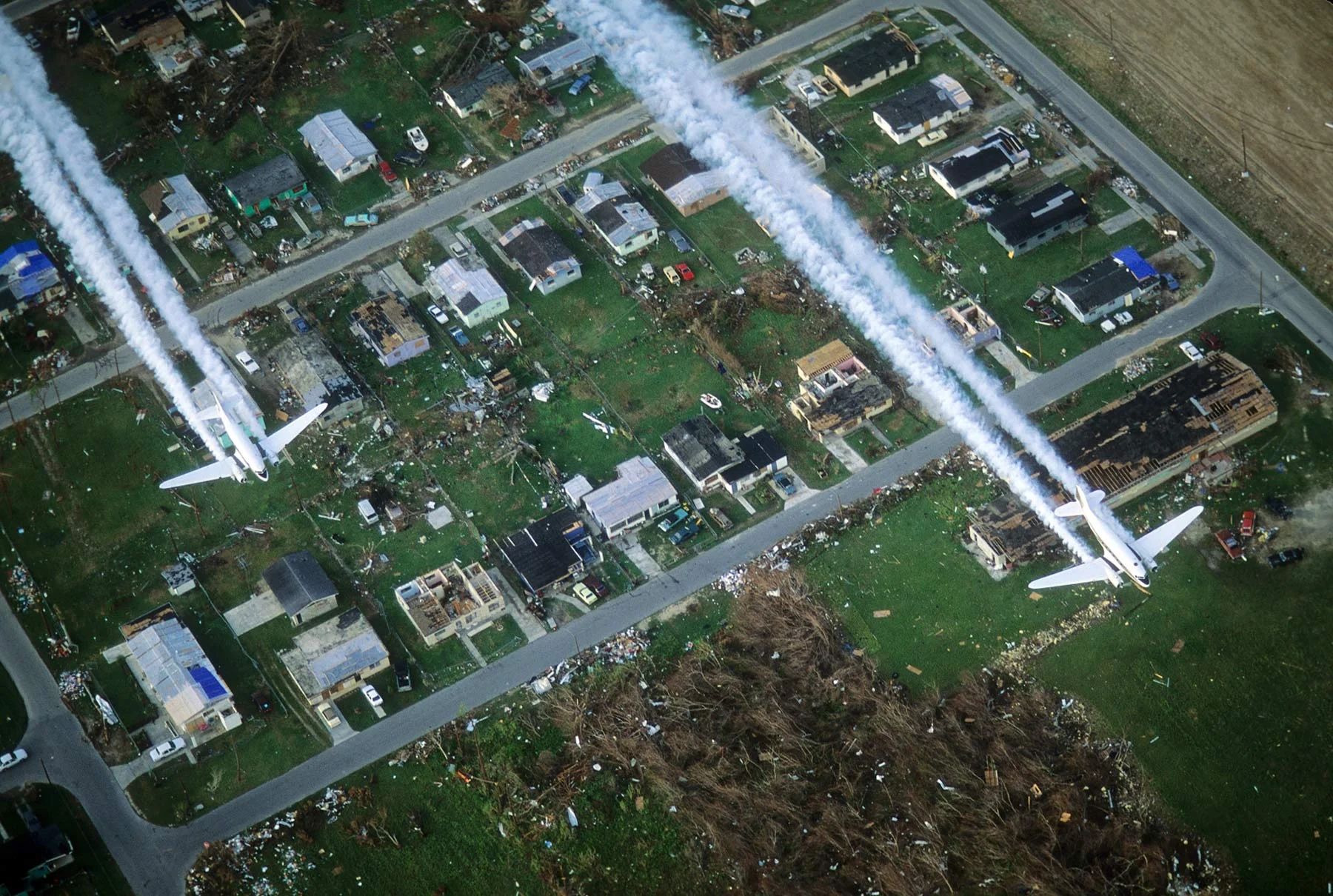 Hurricane Andrew Aftermath - Summer 1992 - Lee County Mosquito Control - DC3's