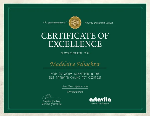 Artavita31stContest-Excellence_Certificate - Madeleine Schachter.jpg