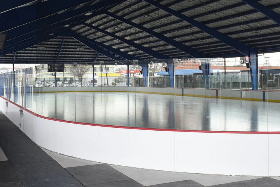 Empty Outdoor Ice Skating Rink