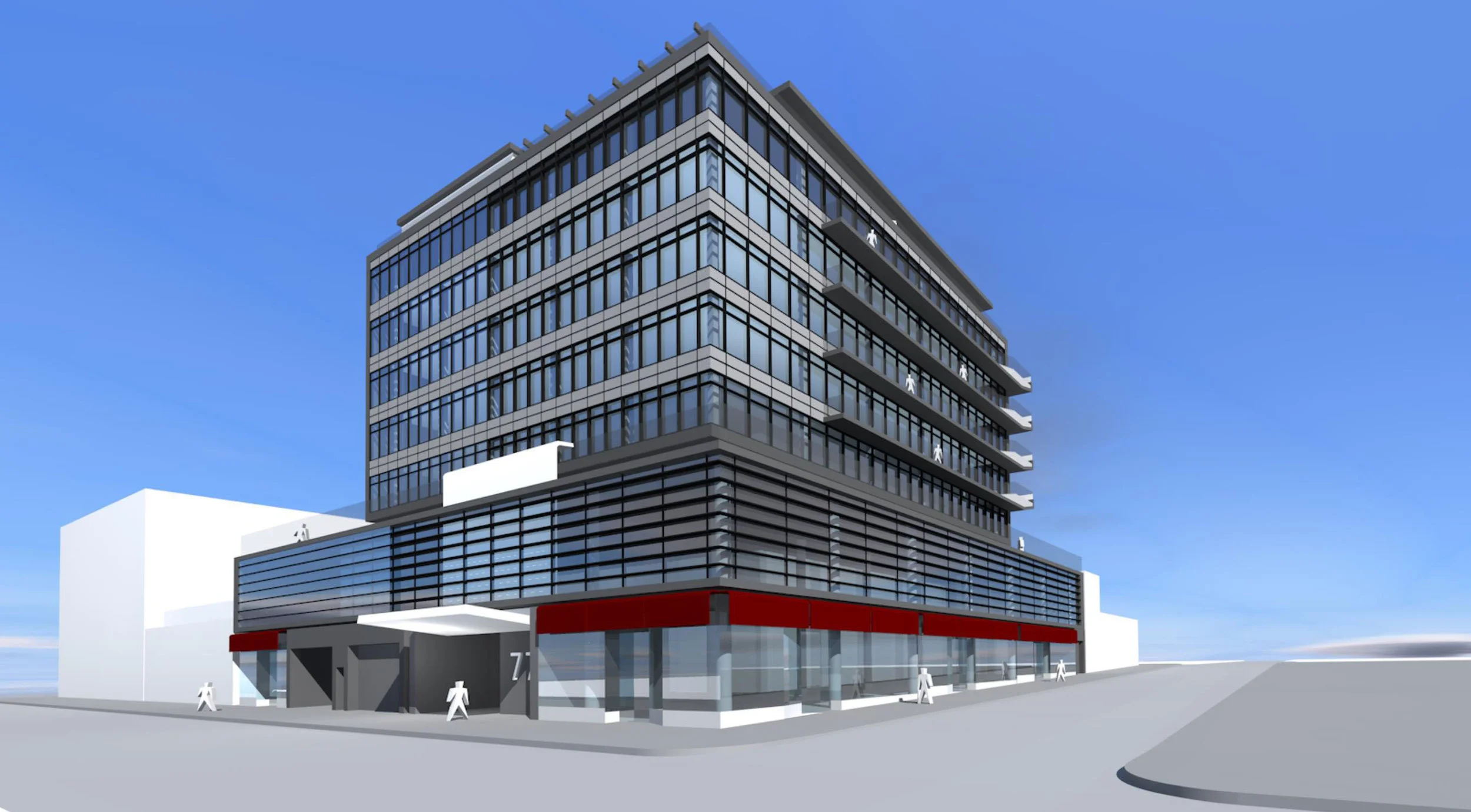 Alternate rendering of a commercial building located in Williamsburg, Brooklyn. MEP design provided by 2L Engineering firm.