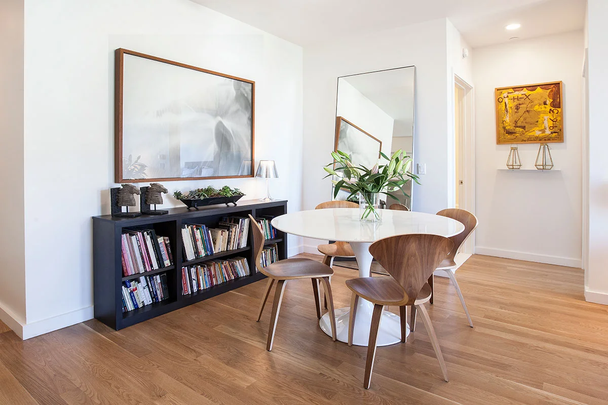 The living room of an apartment at 195 Hawthorne with MEP-FP engineering services provided by 2L Engineering